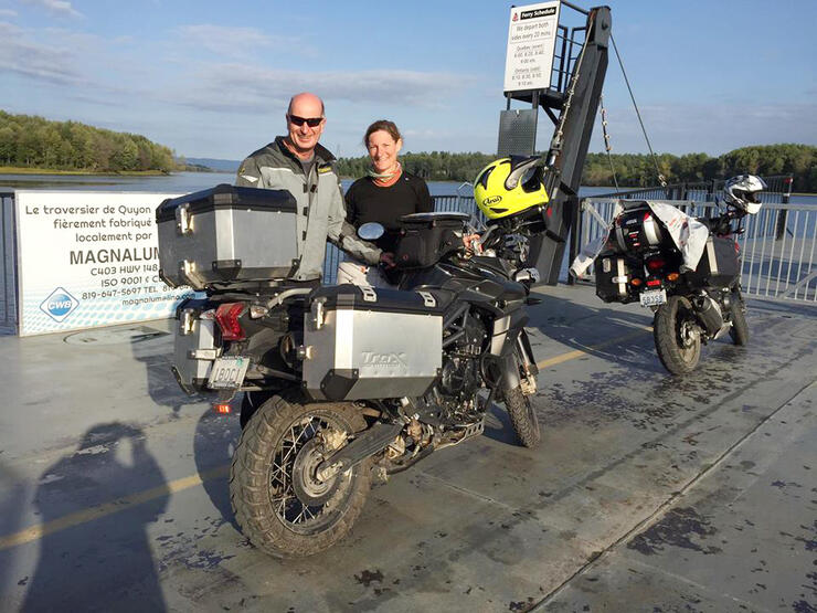 JR with Ollie Ferry across Ottawa River with map 1