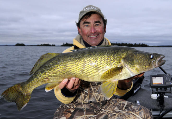 Gord with a Sunset Country walleye