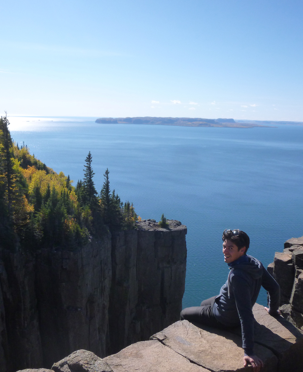 Man looking at sleeping giant