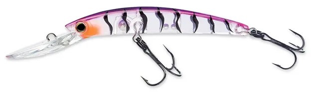 Yo-Zuri Crystal Minnow Deep Diver Walleye in Purple Tiger Colour