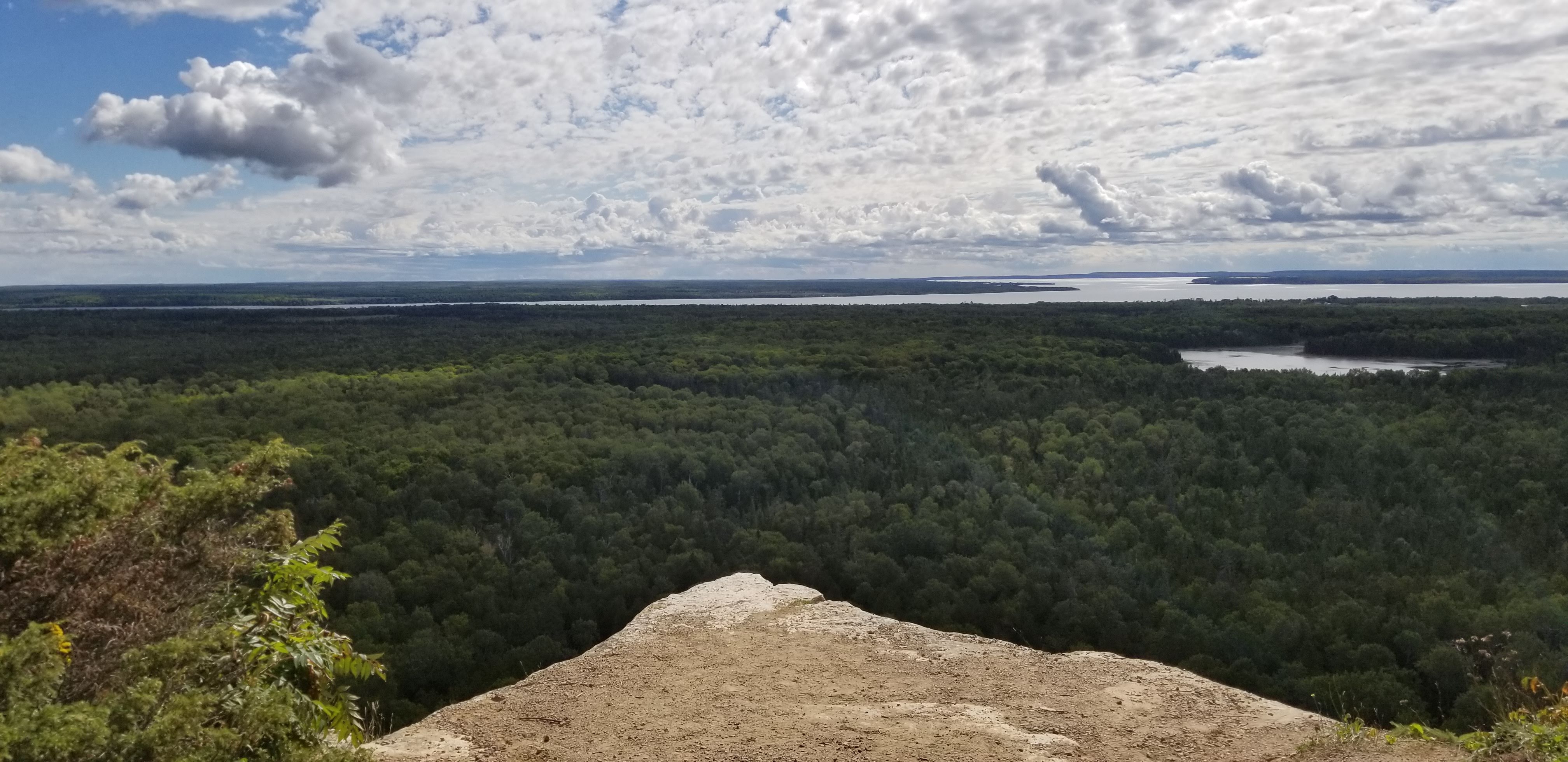 View of trees and lakes from the Cup and Saucer Trail