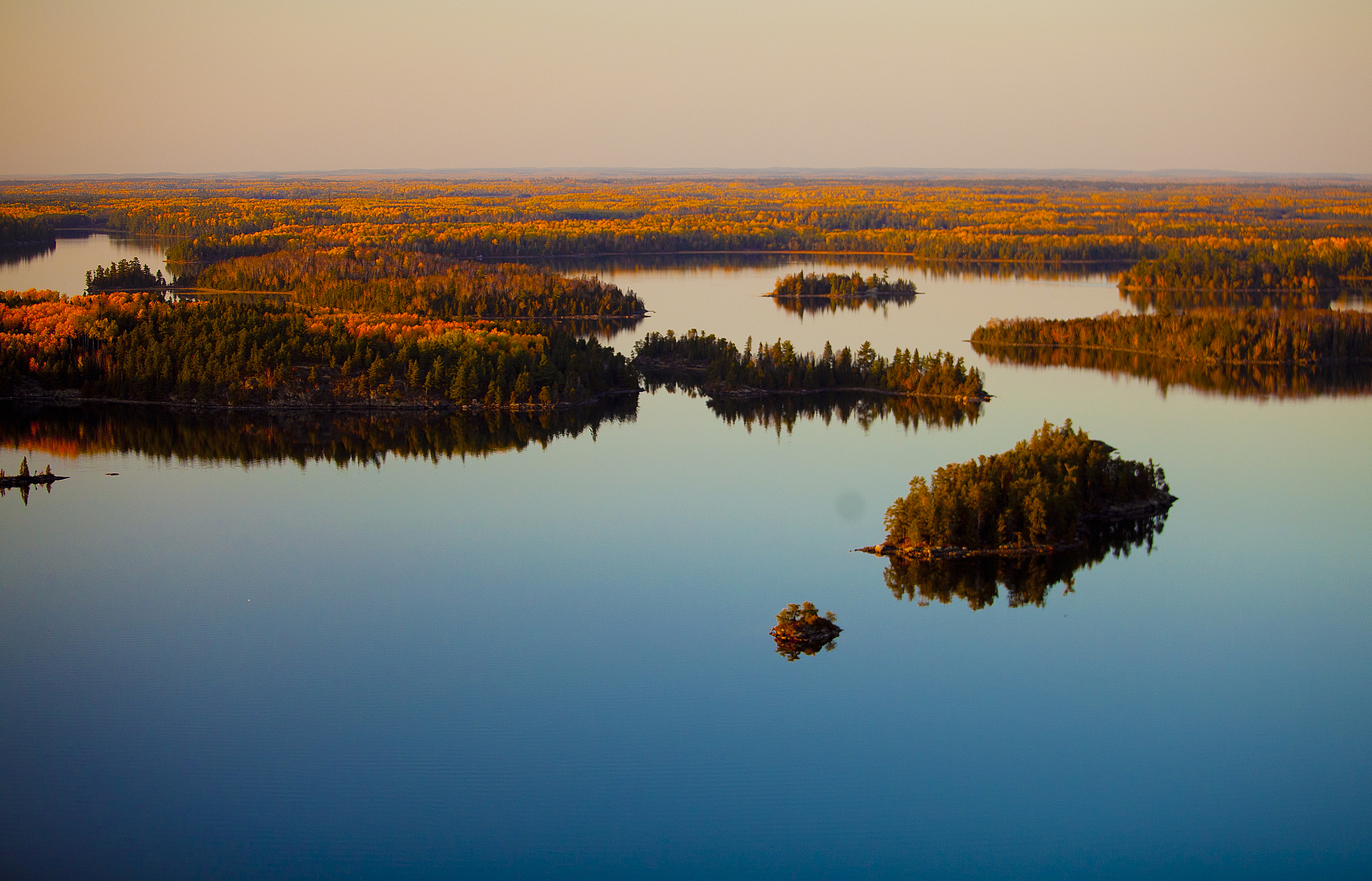 Fall aerial view in Northwestern Ontario