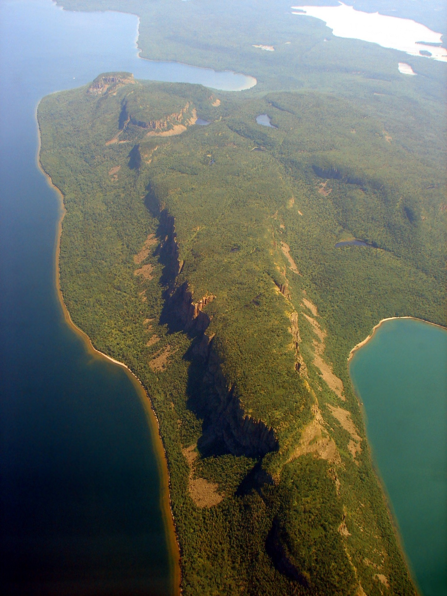 an aerial view of Sibley Peninsula 