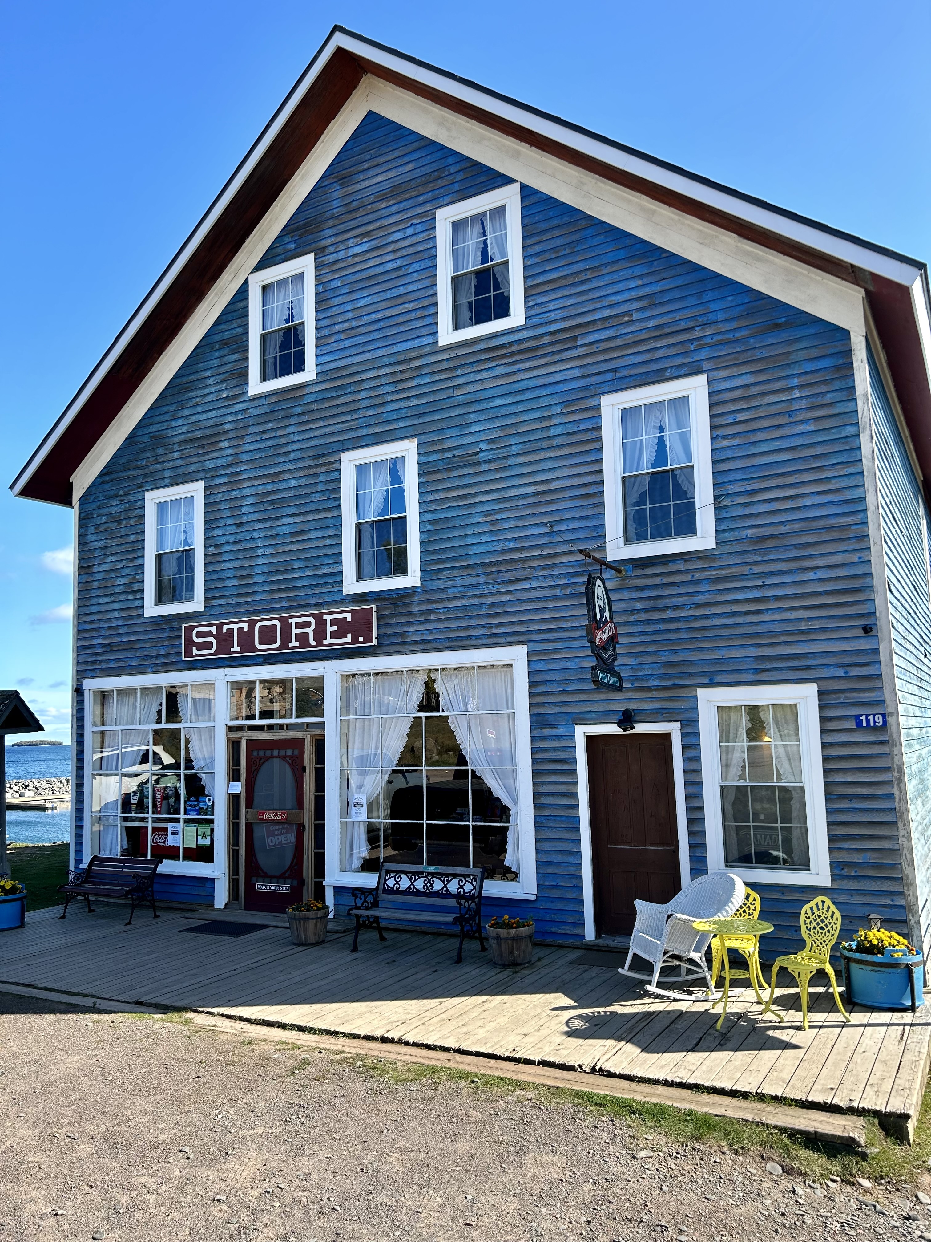 exterior of the haunted Silver Islet General Store