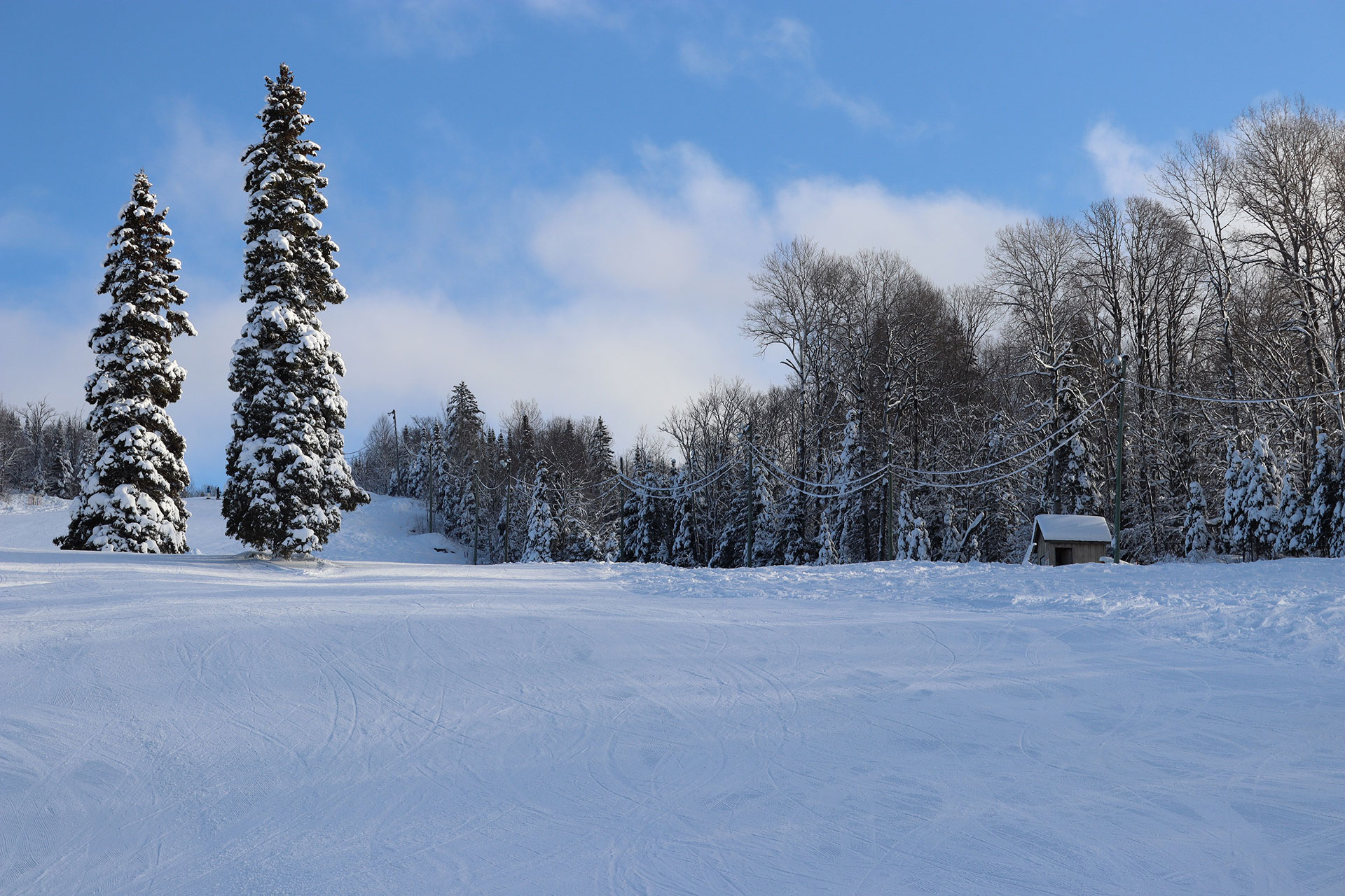 winter ski slopes at Searchmont Resort