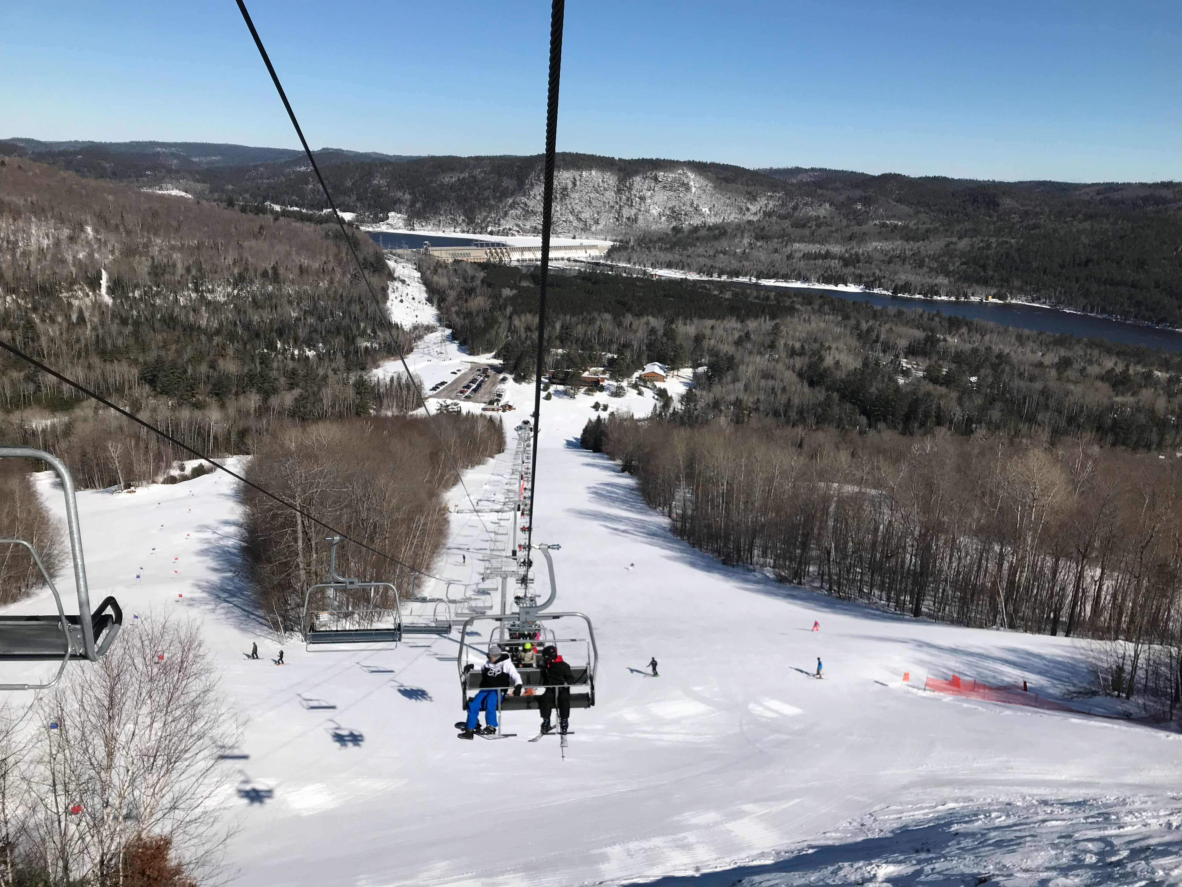 view downslope from the chairlift at Antoine Mountain