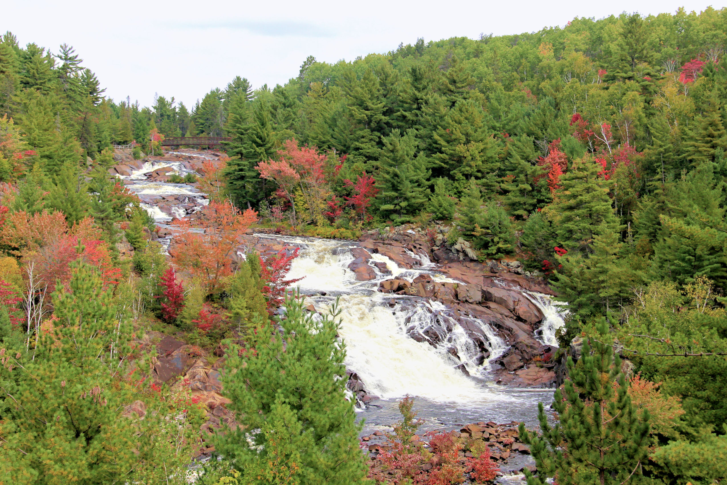 a view of Onaping Falls from A.Y. Jackson Lookout in Greater Sudbury