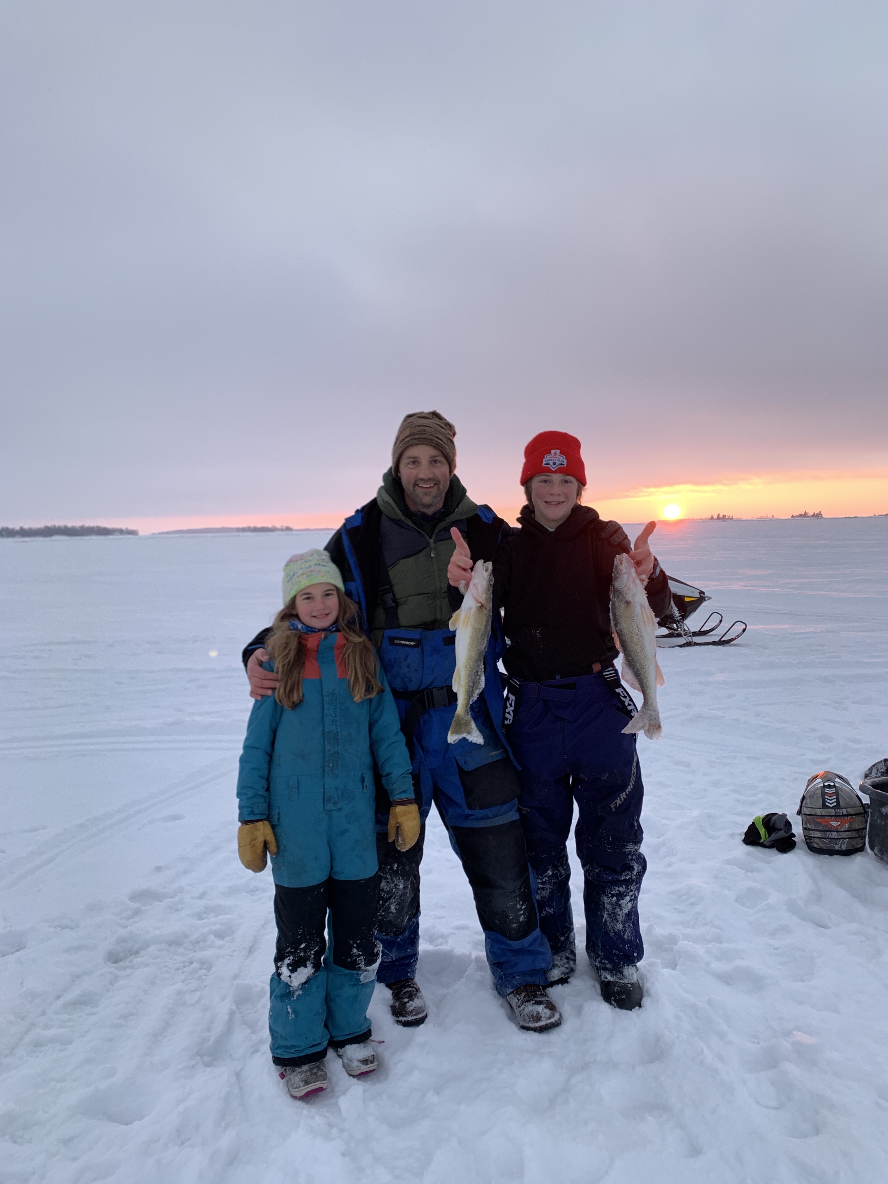 Ice fishing is an ideal activity for families