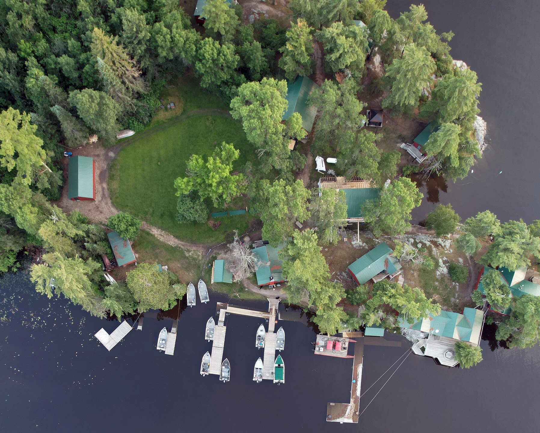 Duck Bay Lodge aerial