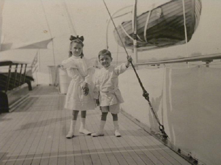 Harkness Children aboard the Gunilda