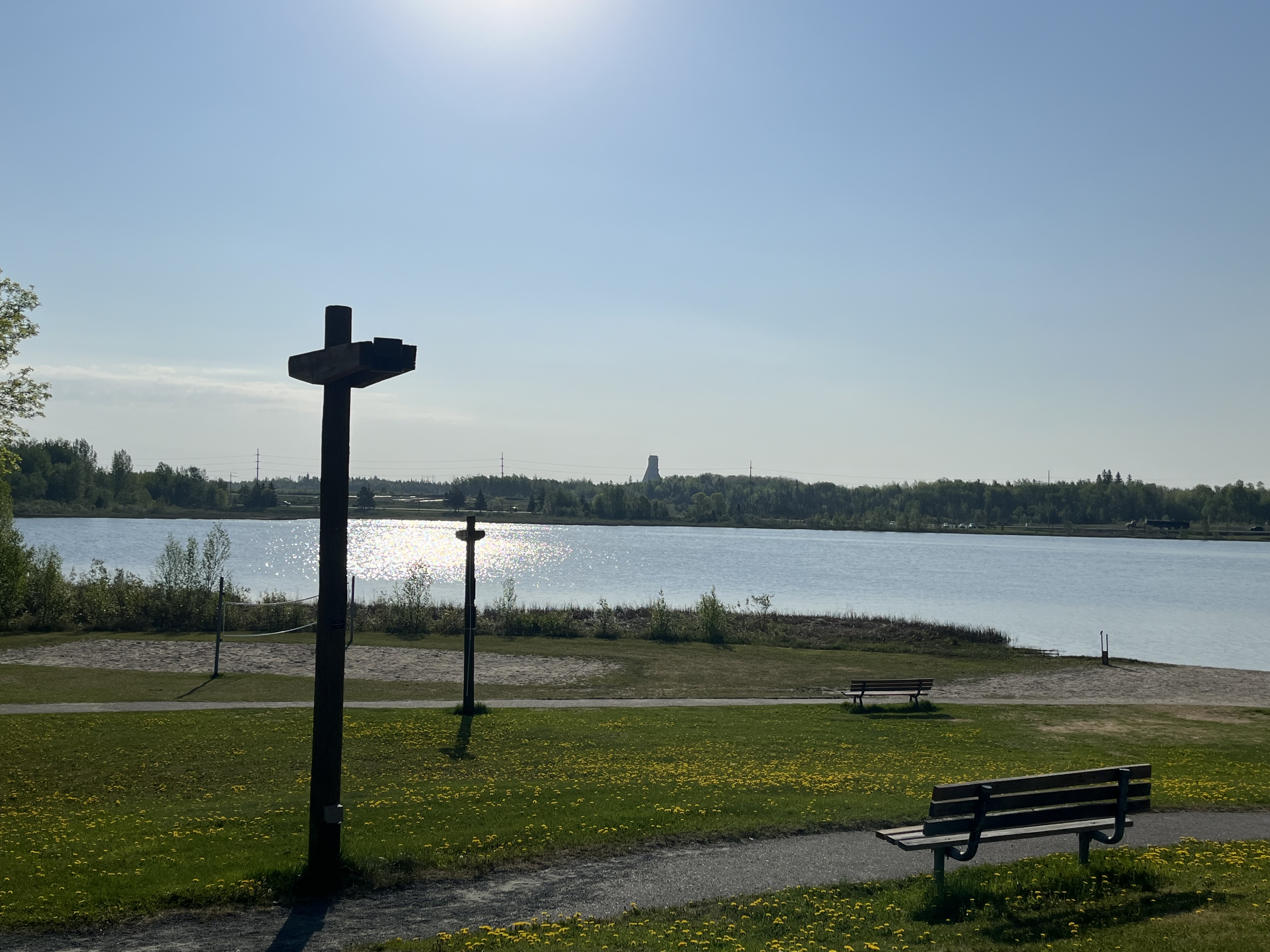 Photo taken from the Gillies Lake Playground and Beach