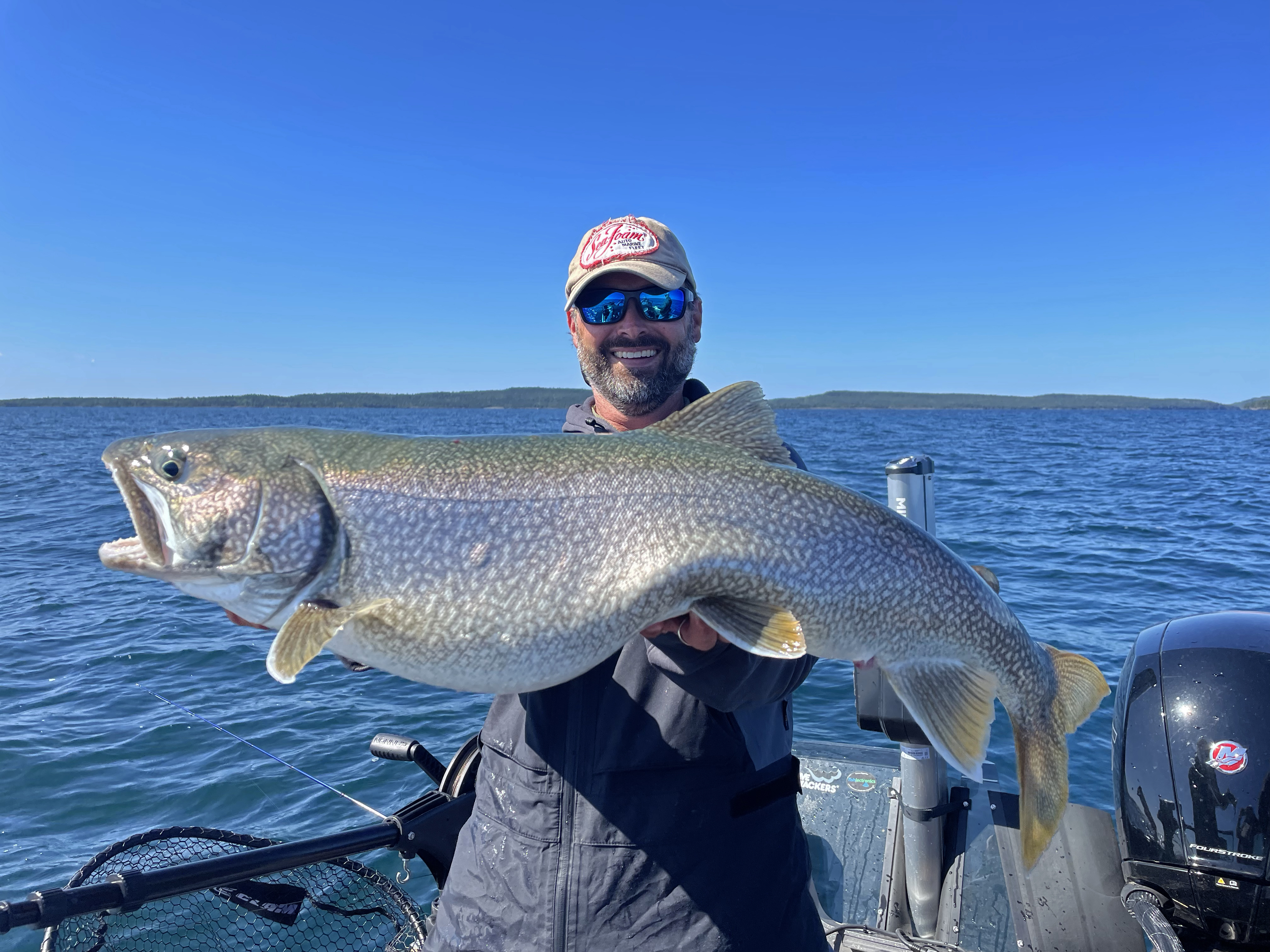 Giant lake trout caught on Lake Superior