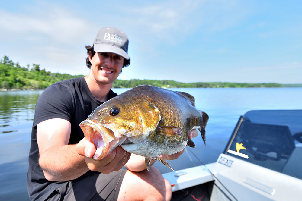 young angler ontario bass fishing