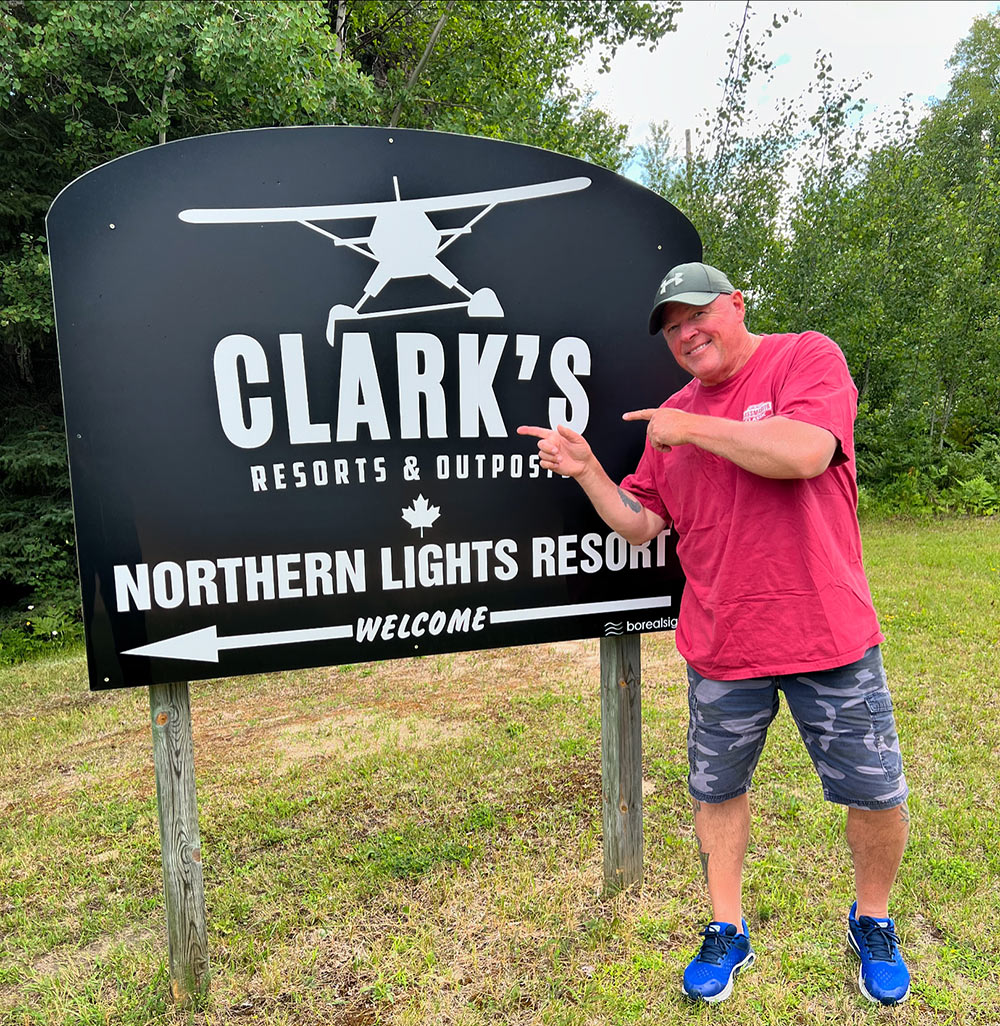 clark's resorts and outposts sign