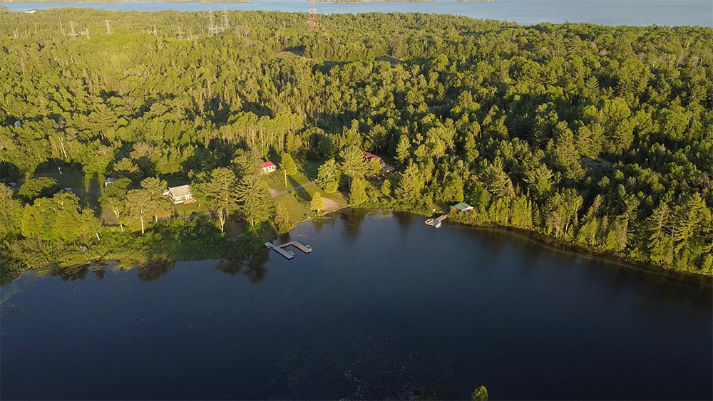 aerial landscape lauzon east algoma country