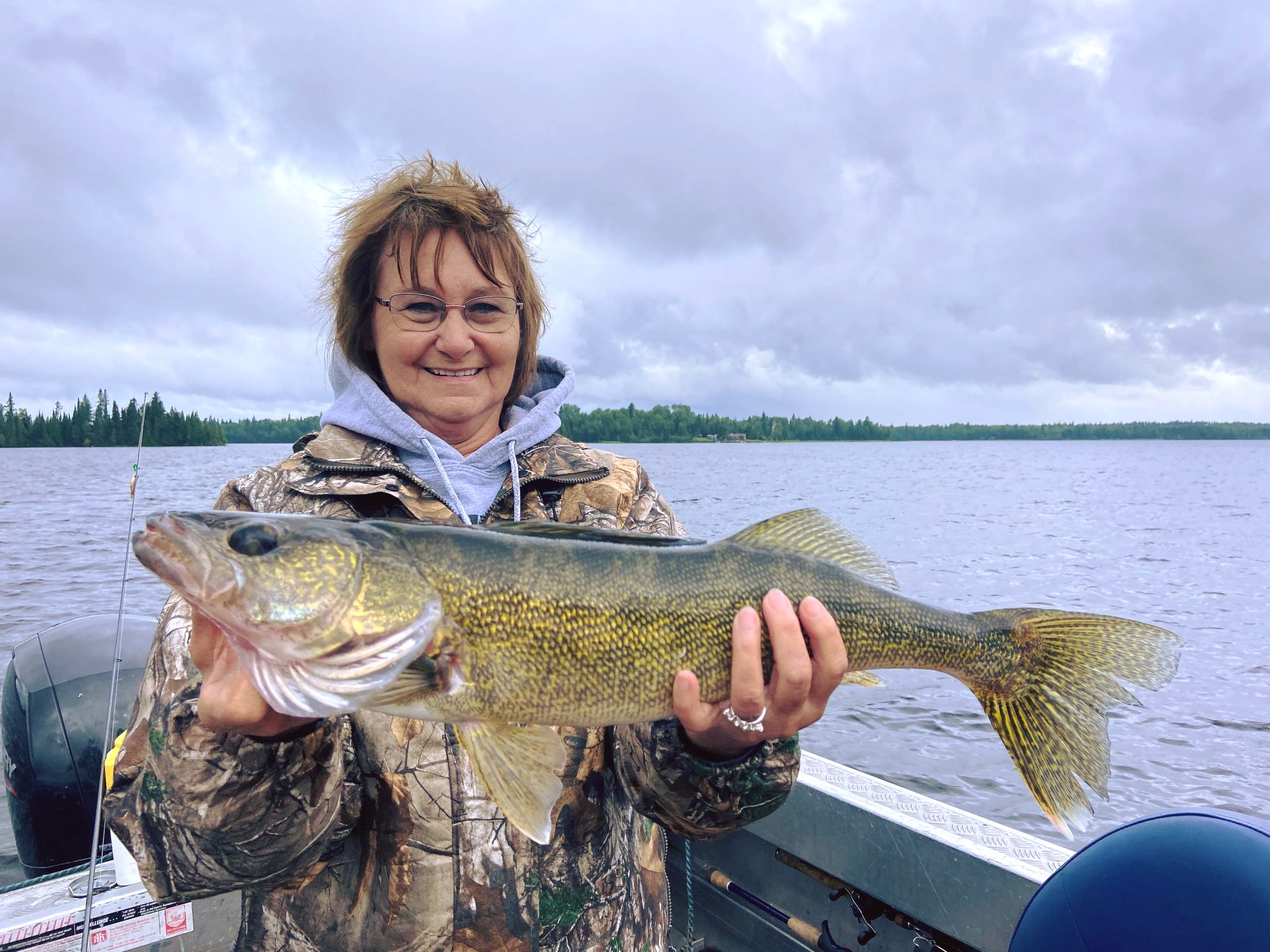 Fishing for walleye at Anderson's Lodge near Sioux Lookout