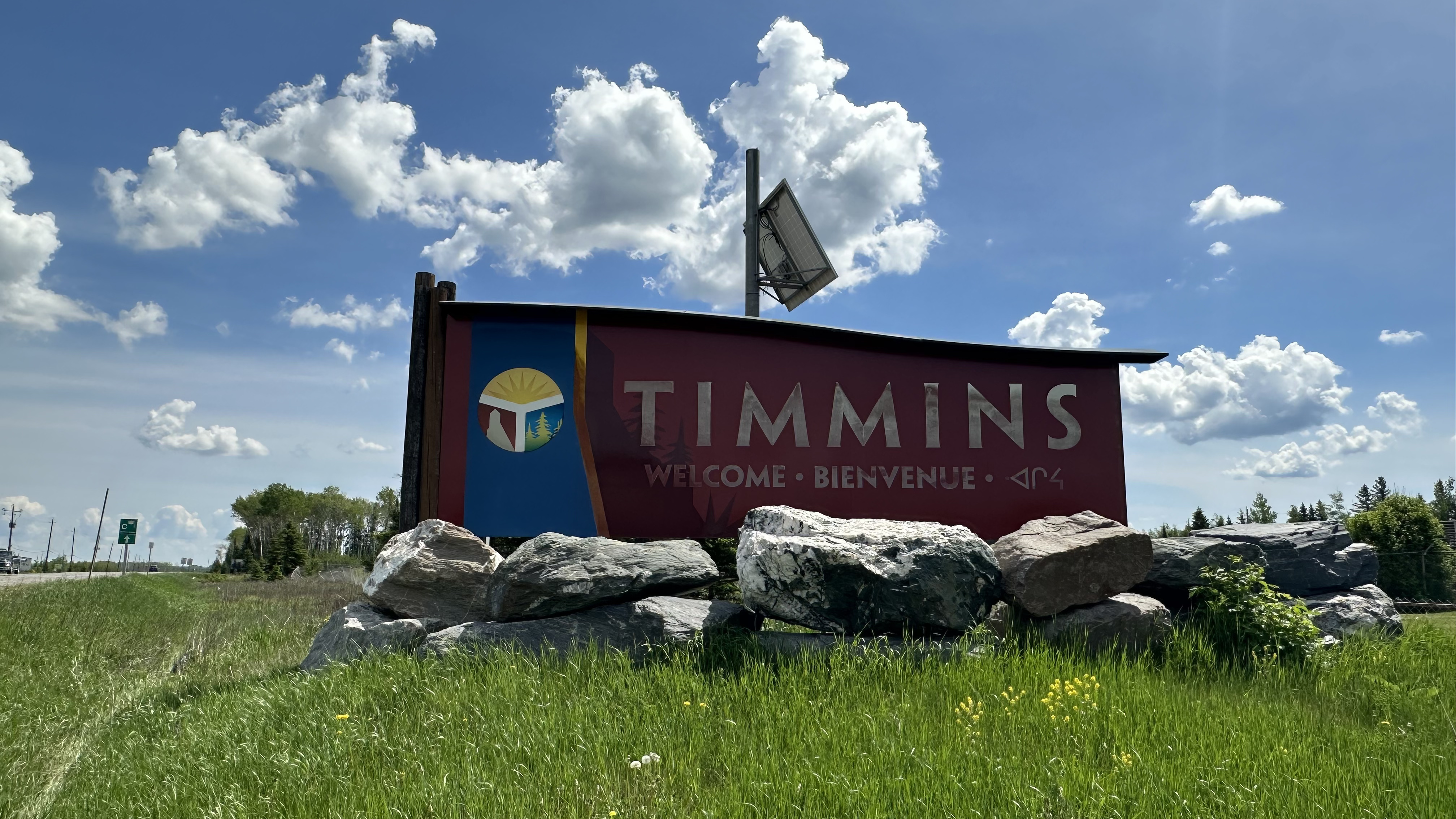 Timmins Welcome Sign