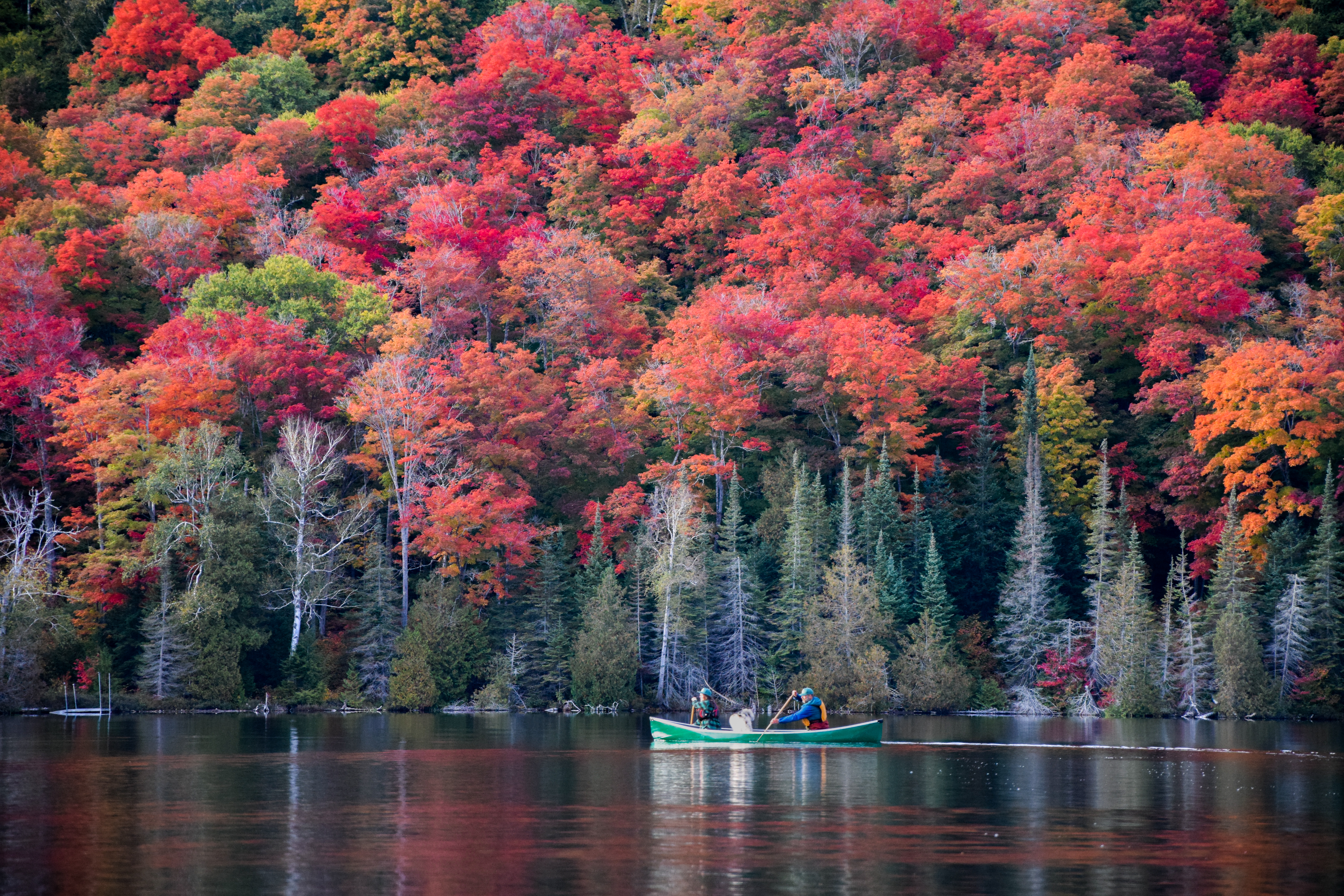 Ontario’s scenic canoe routes offer unparalleled fall colour viewing. | Photo Credit: Sault Ste Marie Tourism 