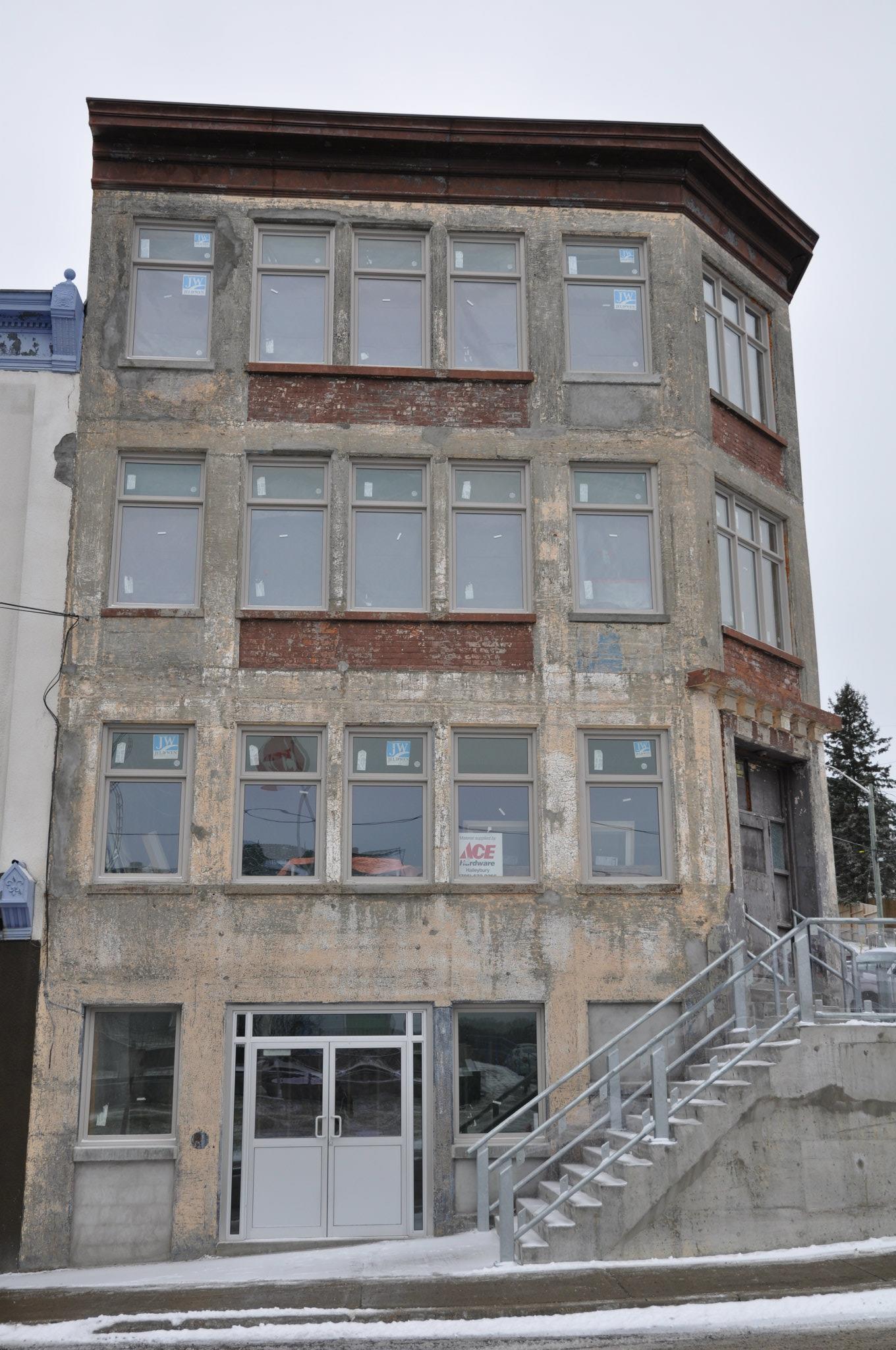 The Bunker Military Museum Building; a tall, looming corner building built in 1910.