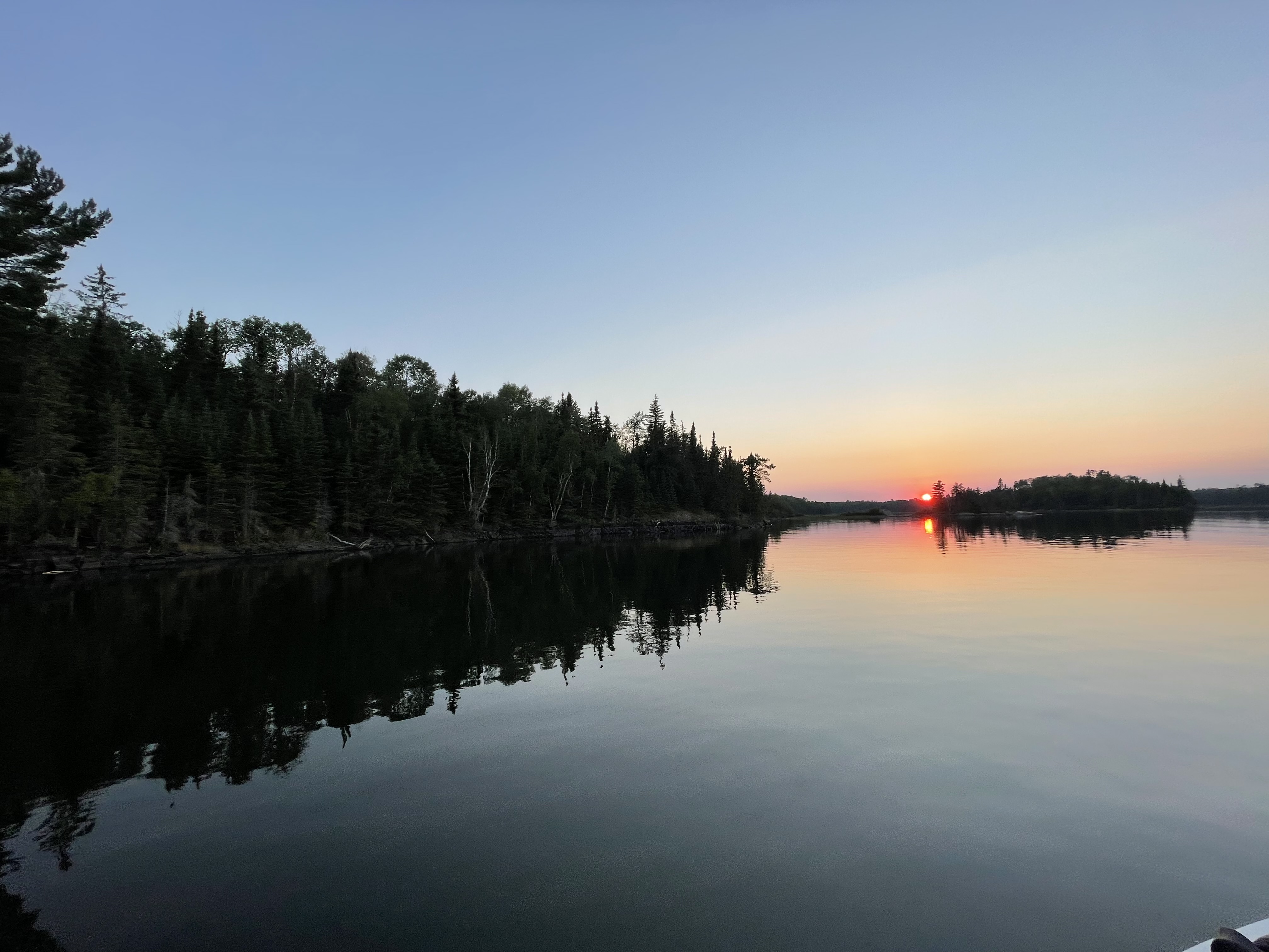 Beautiful sunsets over the lake every evening.