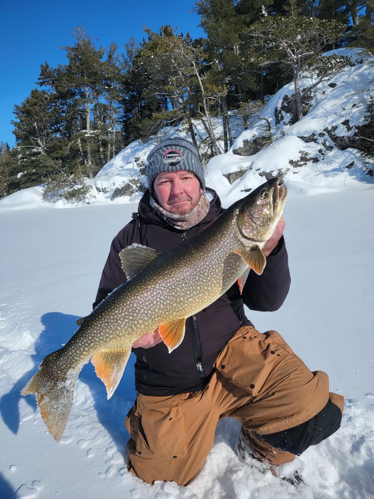 Lake trout fishing on Crow Lake with Muskie Bay Resort