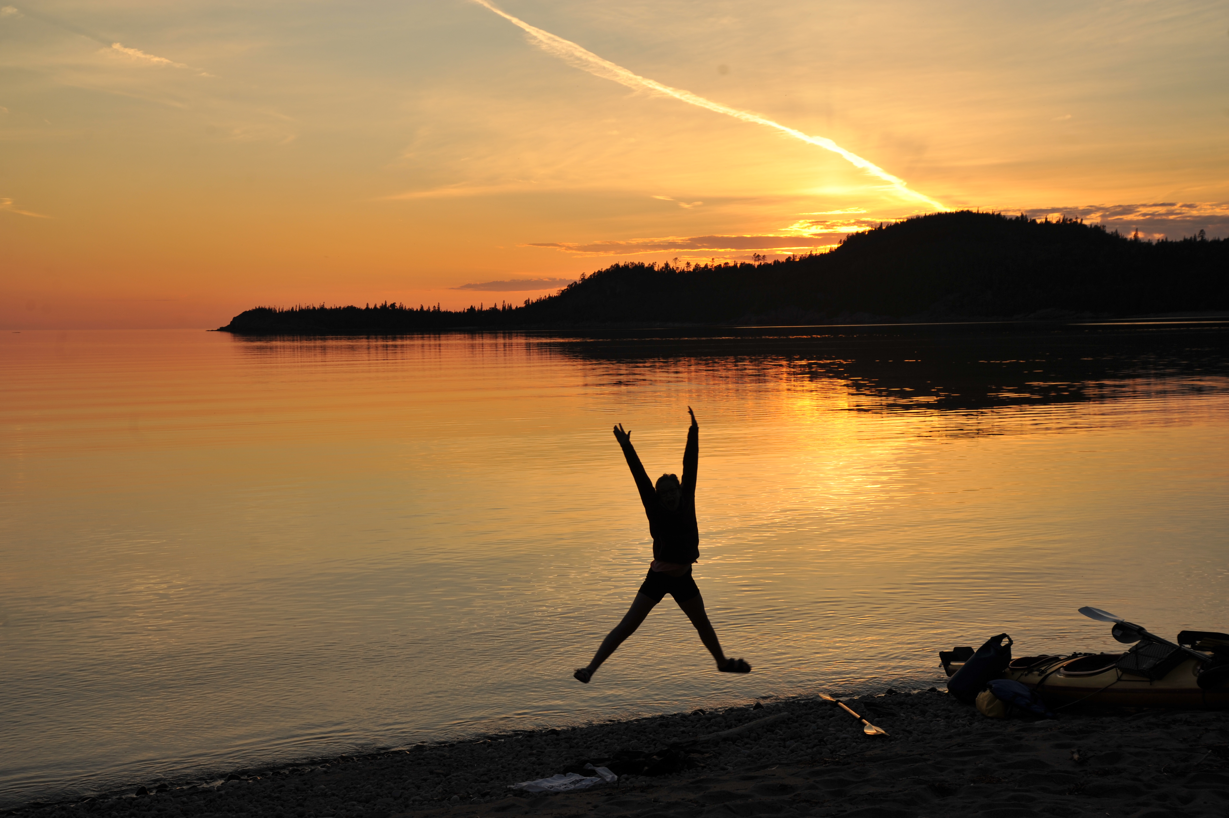 Sunset in Lake Superior Provincial Park. 