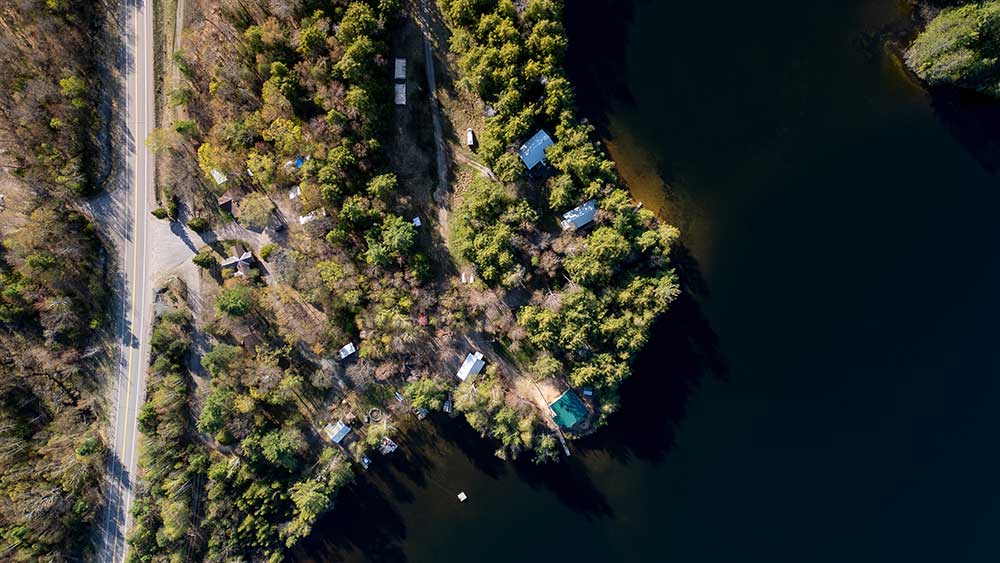 northern skies resort aerial view