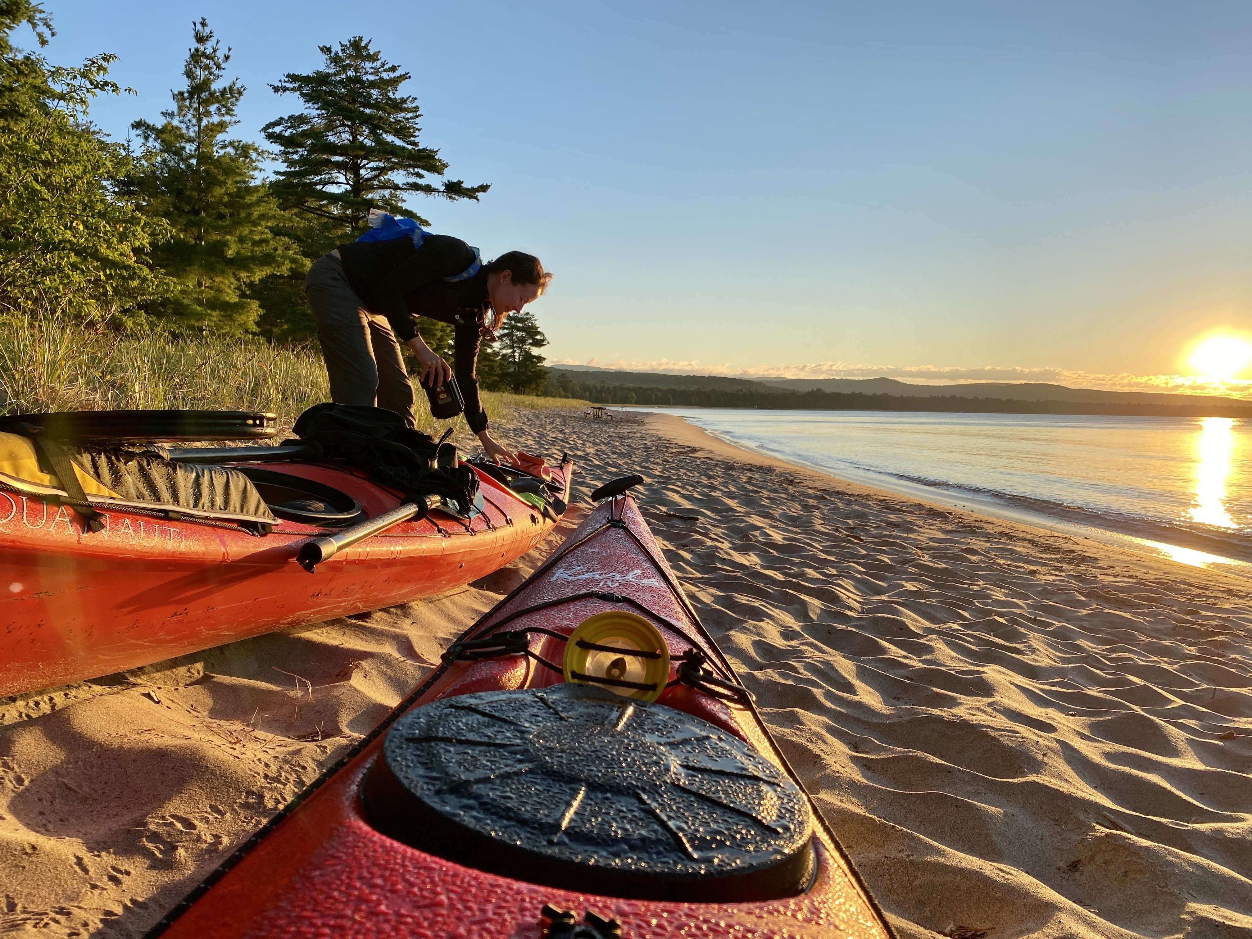 Consult a local outfitter to launch a sea kayaking adventure from Pancake Bay. Credit: Virginia Marshall