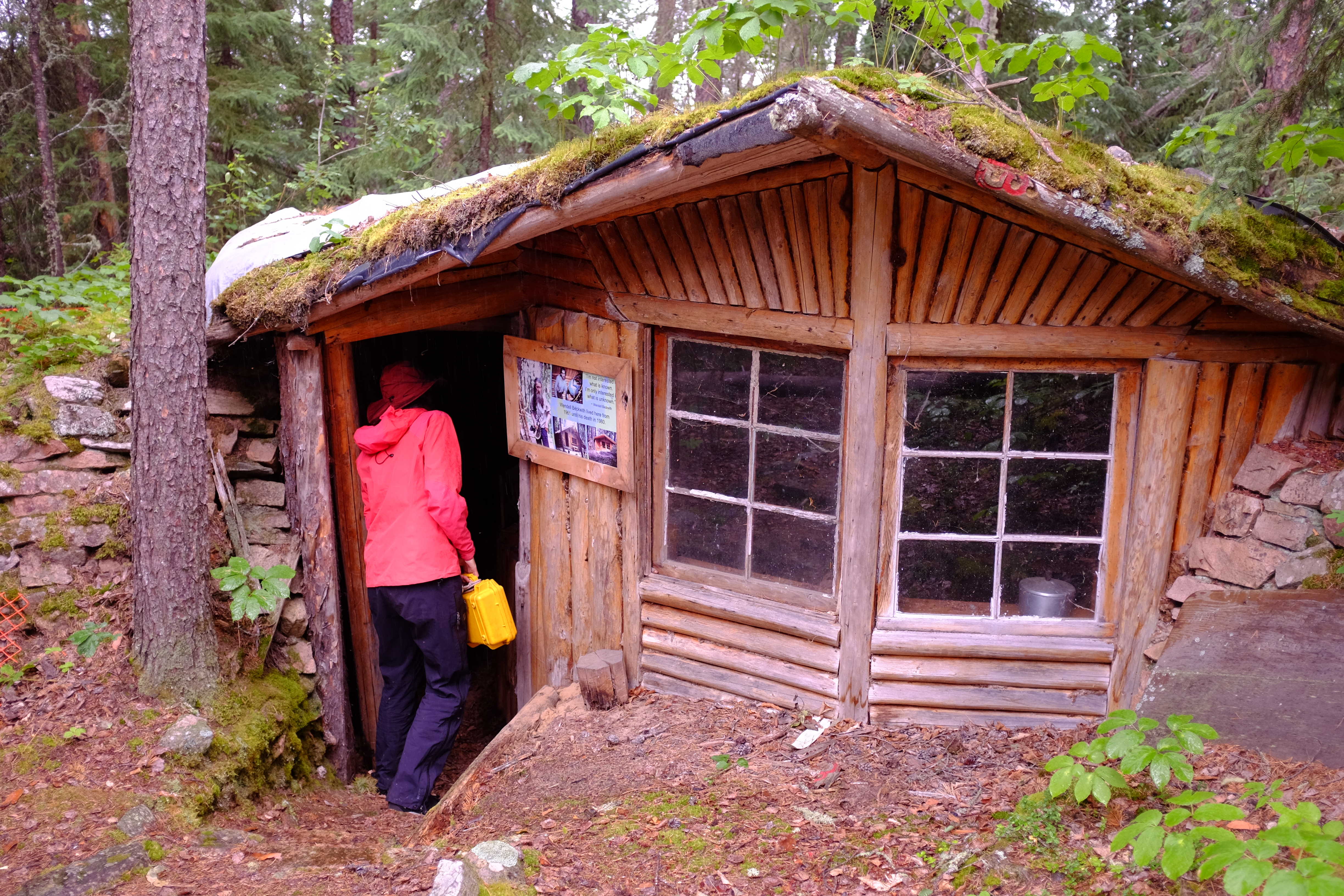 Exploring the Wendell Beckwith Cabin. Credit: Conor Mihell