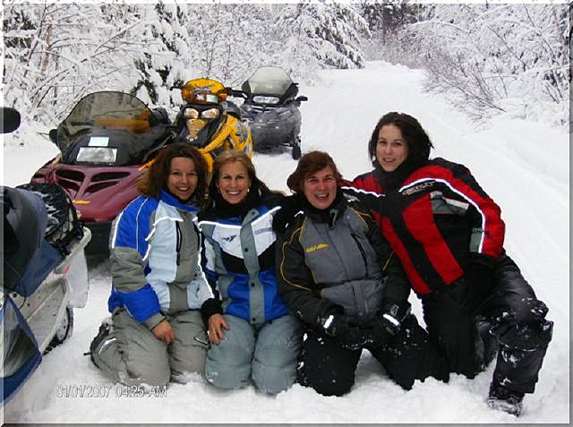 Snowmobiling in Chapleau.