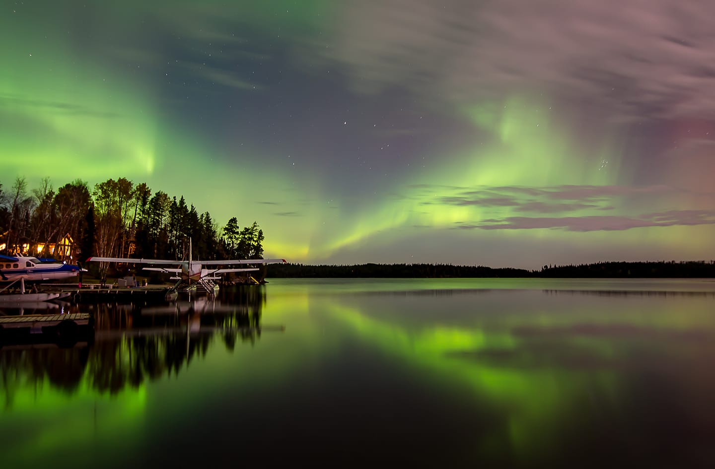 Northern Lights in Ontario, Canada at Brace Lake Outfitters