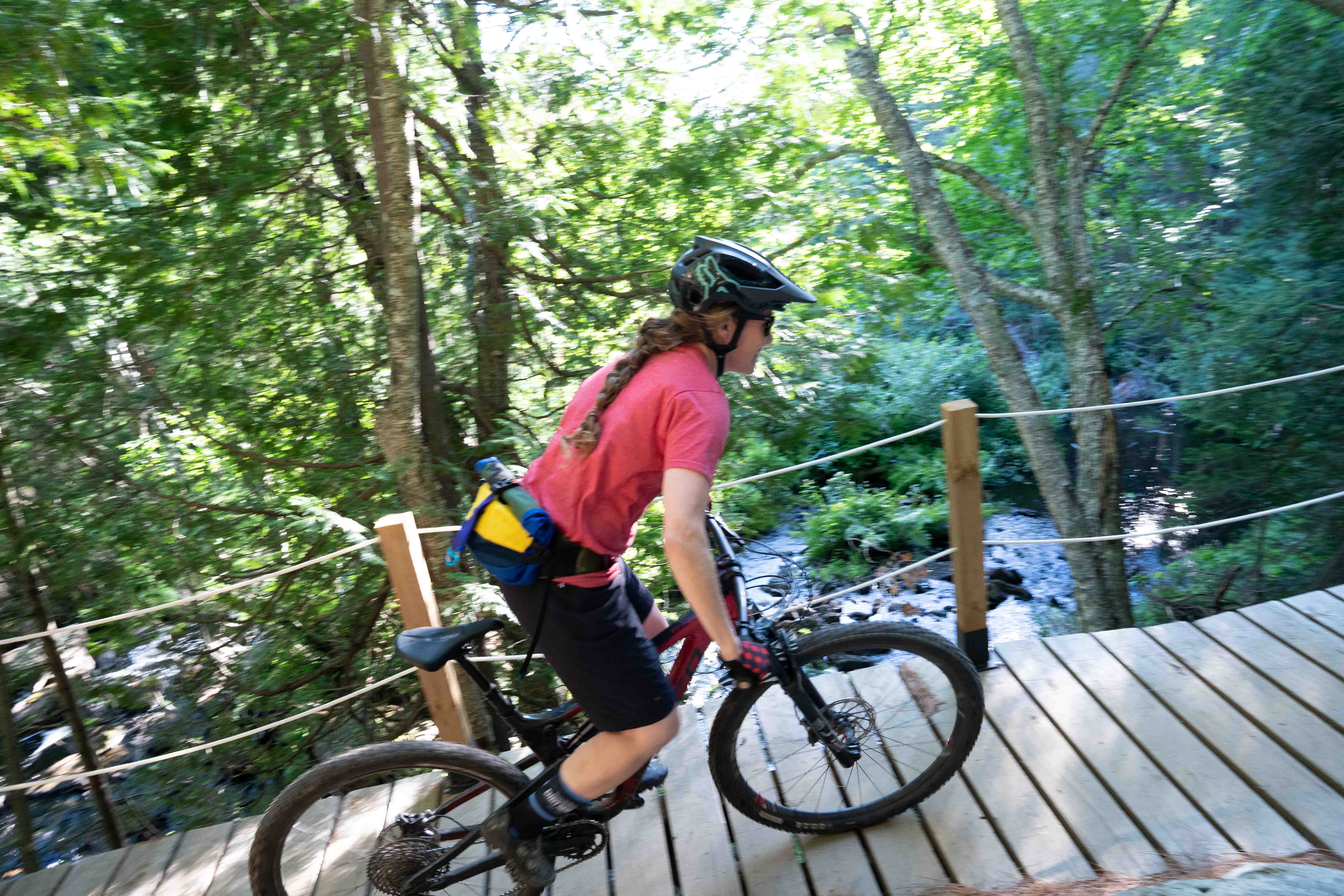 New trails have rapidly expanded the existing network single-track in the Hiawatha Highlands. Credit: Colin Field