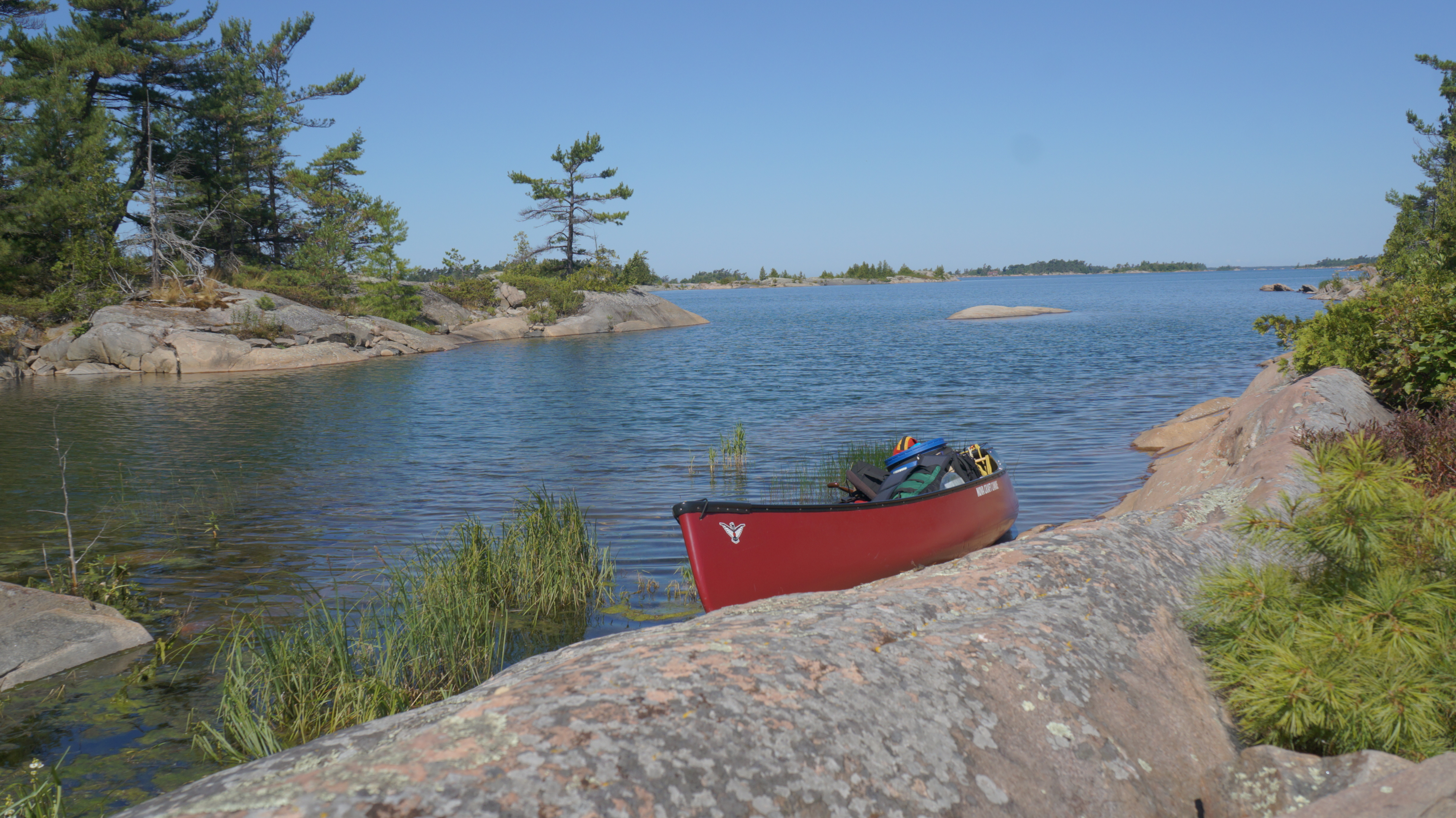 canoe on lake