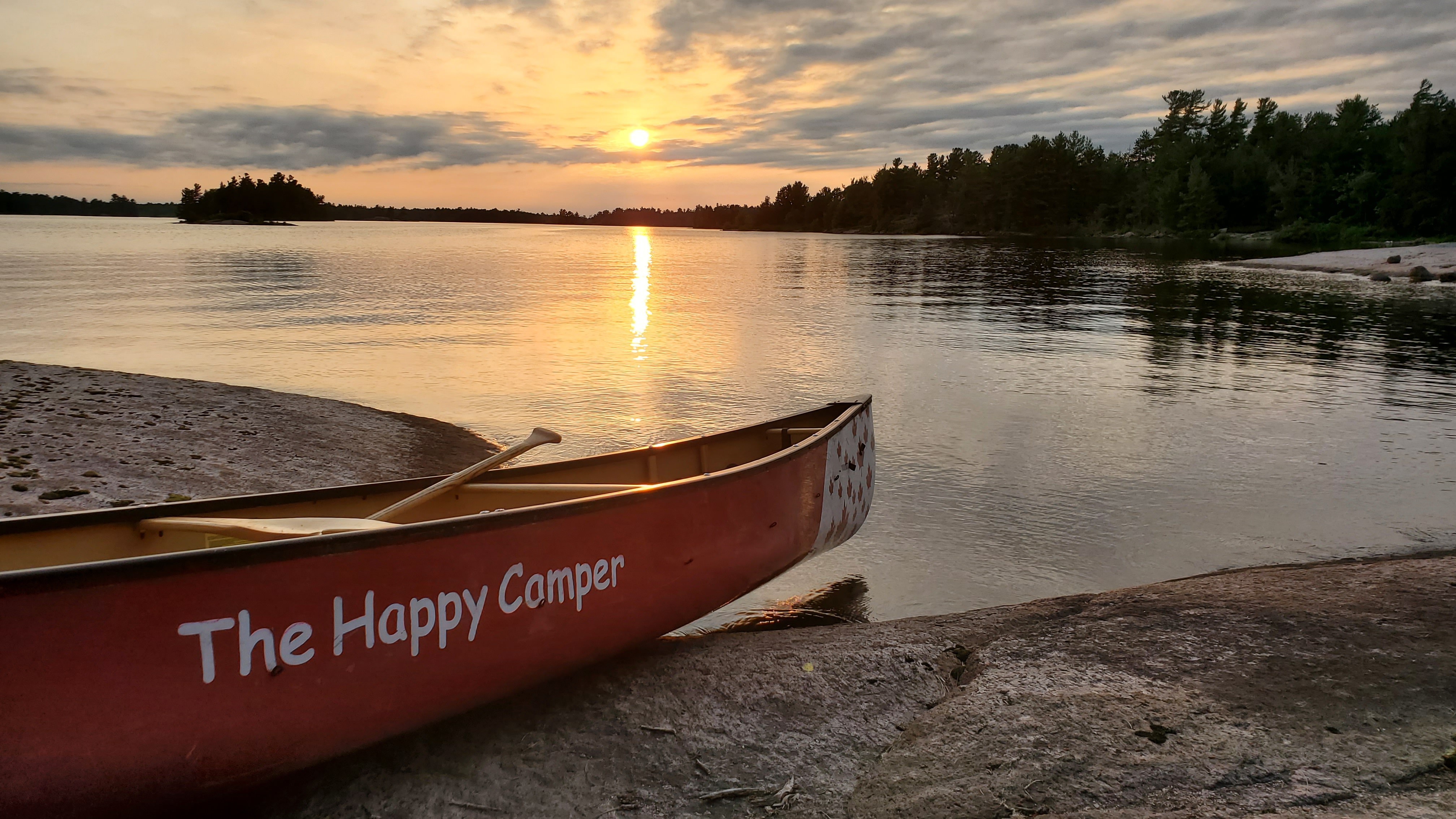 canoe on lake