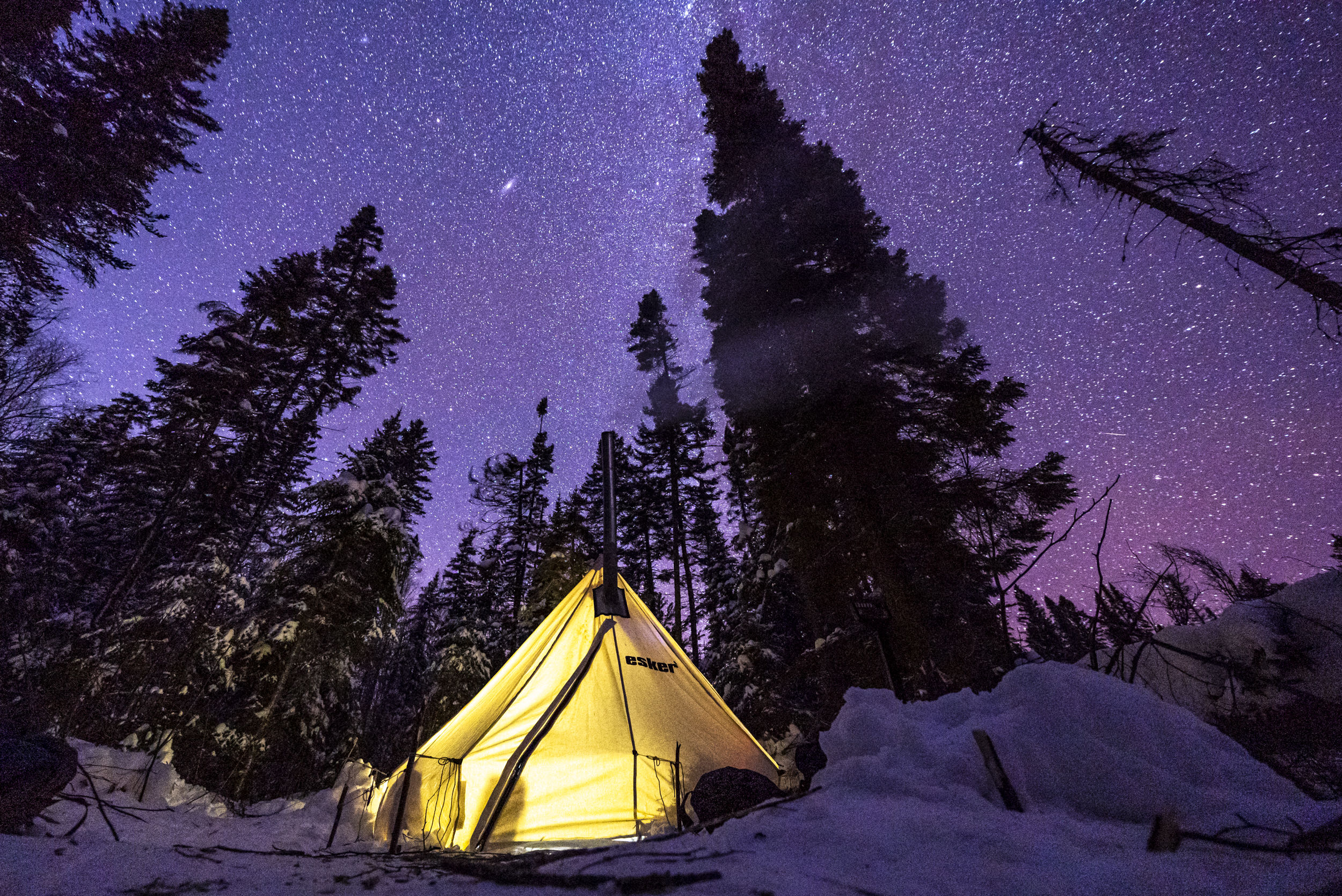 Stargaze while winter camping in an International Dark Sky Preserve. Credit: David Jackson | @davidjackson__