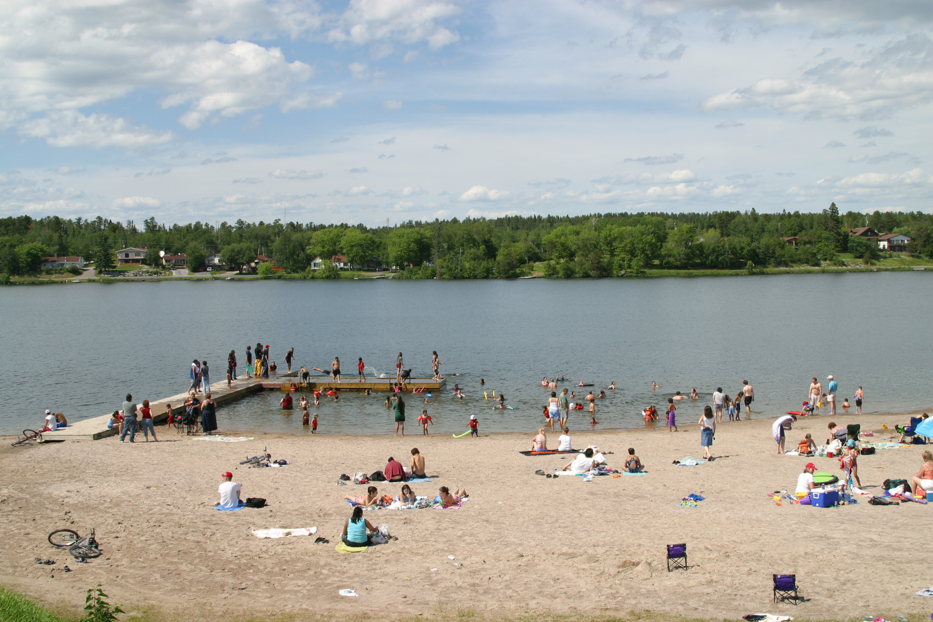 Cool off with a swim at Garrow beach on Rabbit lake in Kenora.