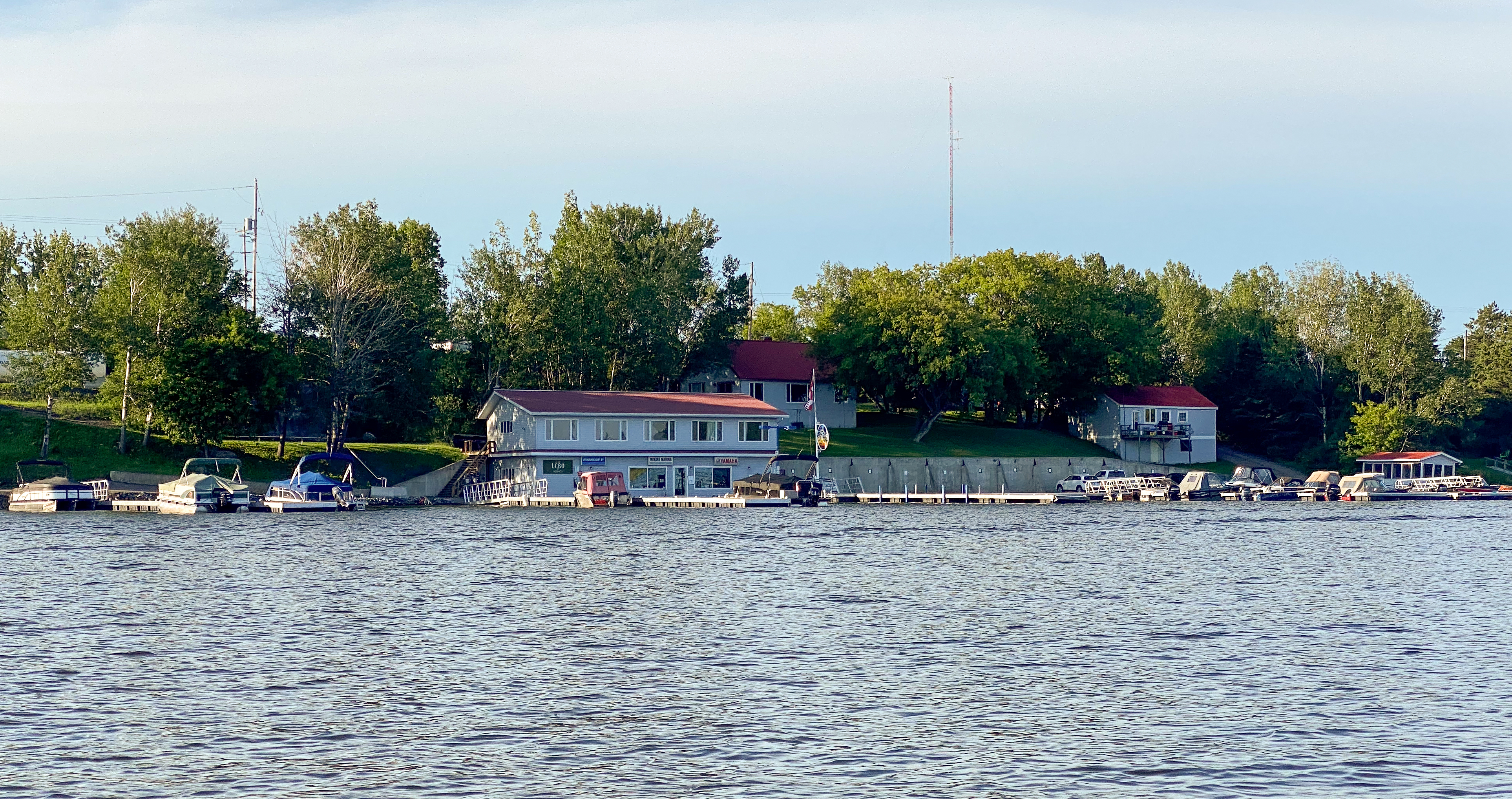 Minaki Marina - waterfront in Minaki, Ontario, Canada.