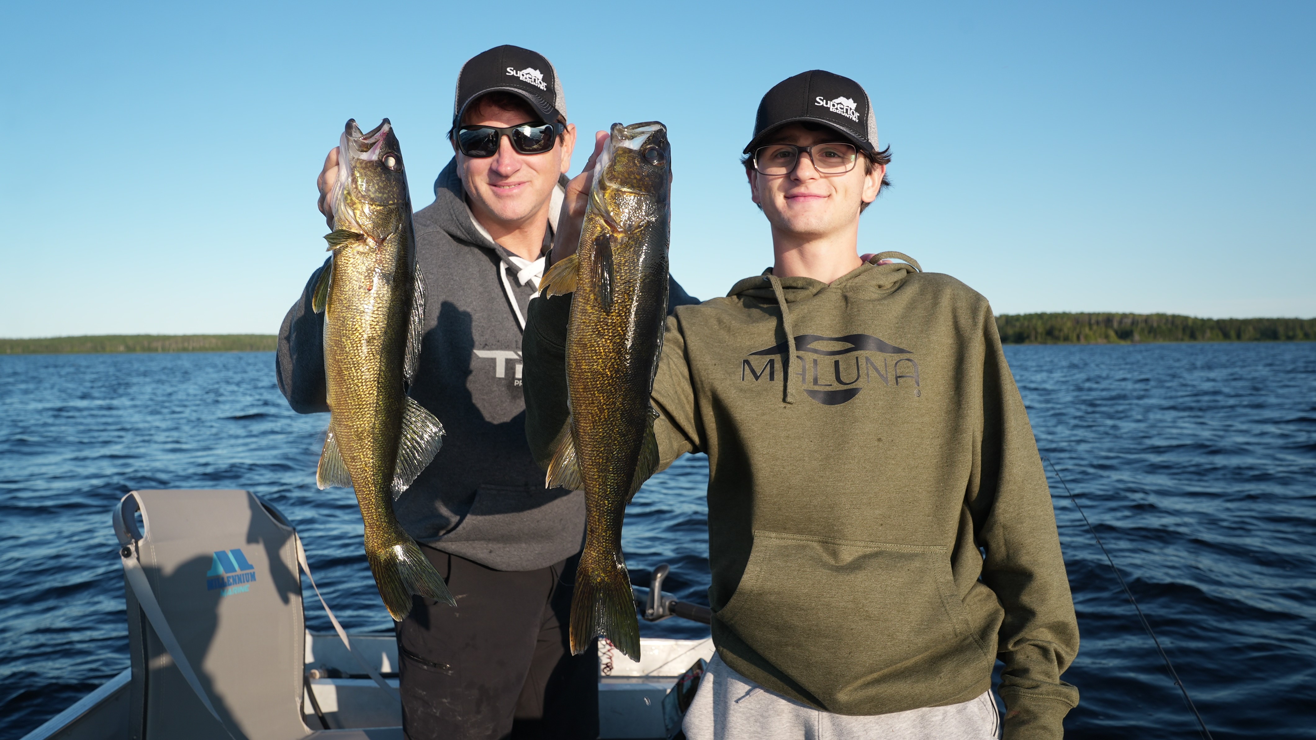 Father and Son Walleye Fishing in Northern Ontario's Superior Country