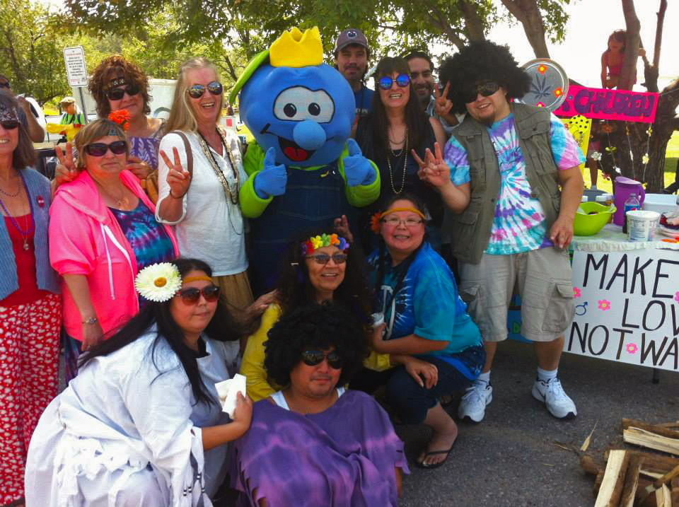 Blueberry bert and friends at the Sioux Lookout Blueberry Festival.