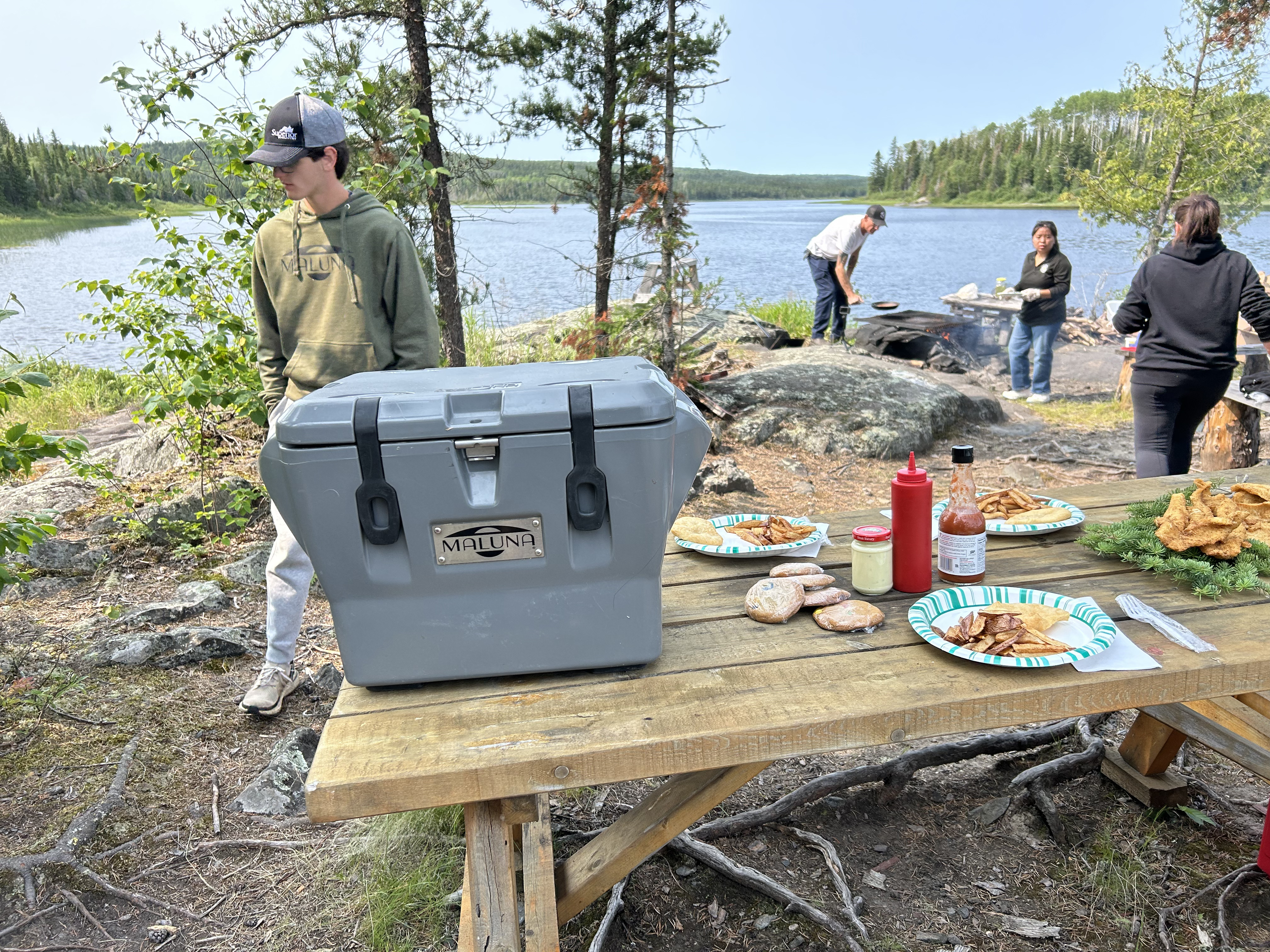 Shore Lunch at Wilderness North in Superior Country