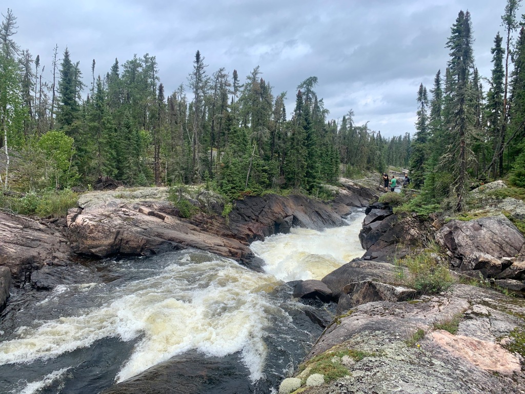 The spectacular Brennan Falls on the Allanwater River in Wabakimi Provincial Park.  Credit: Erik Thomsen