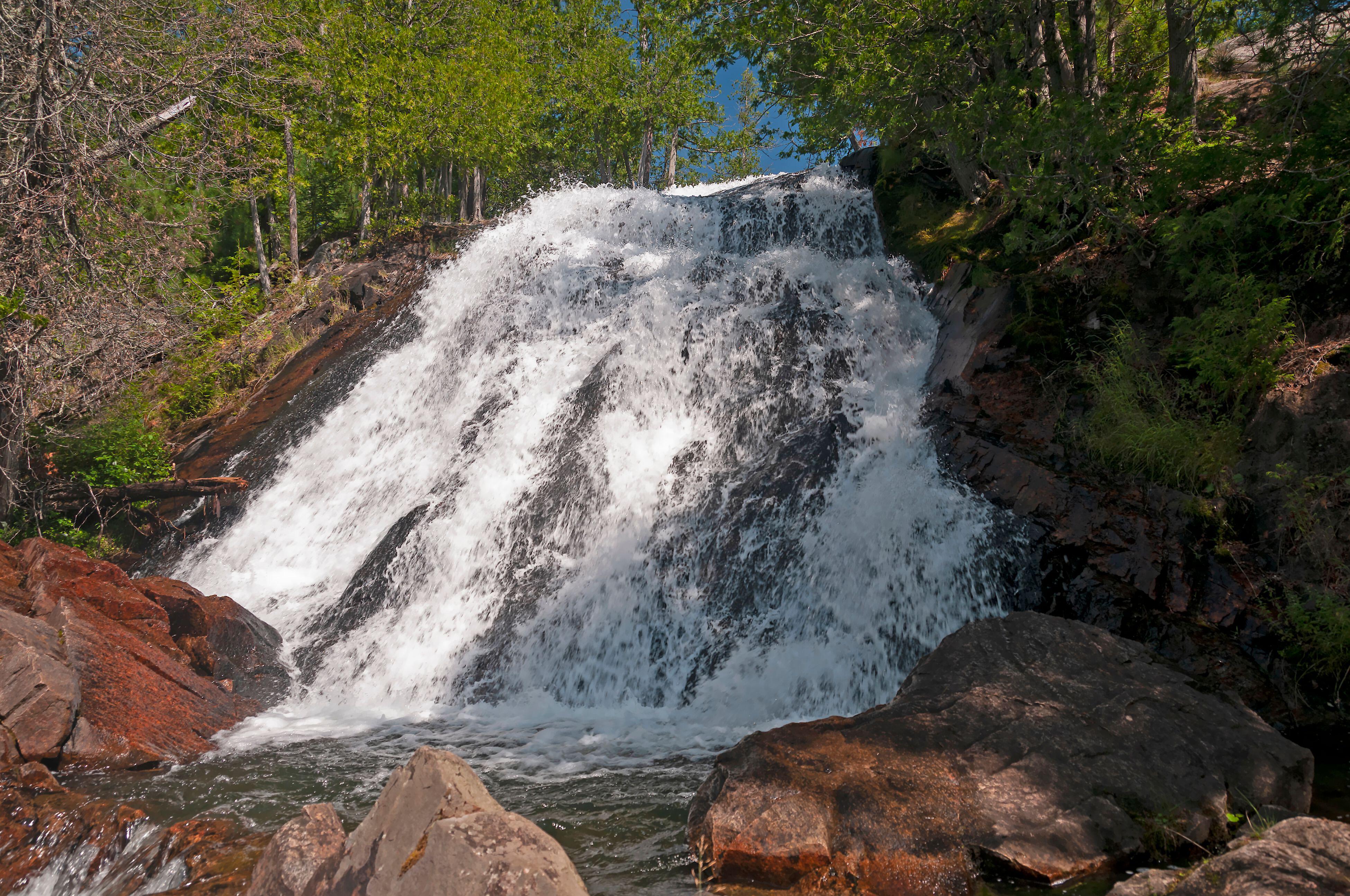 Quetico’s Louisa Falls drops in stages.  Credit: Alamy.com