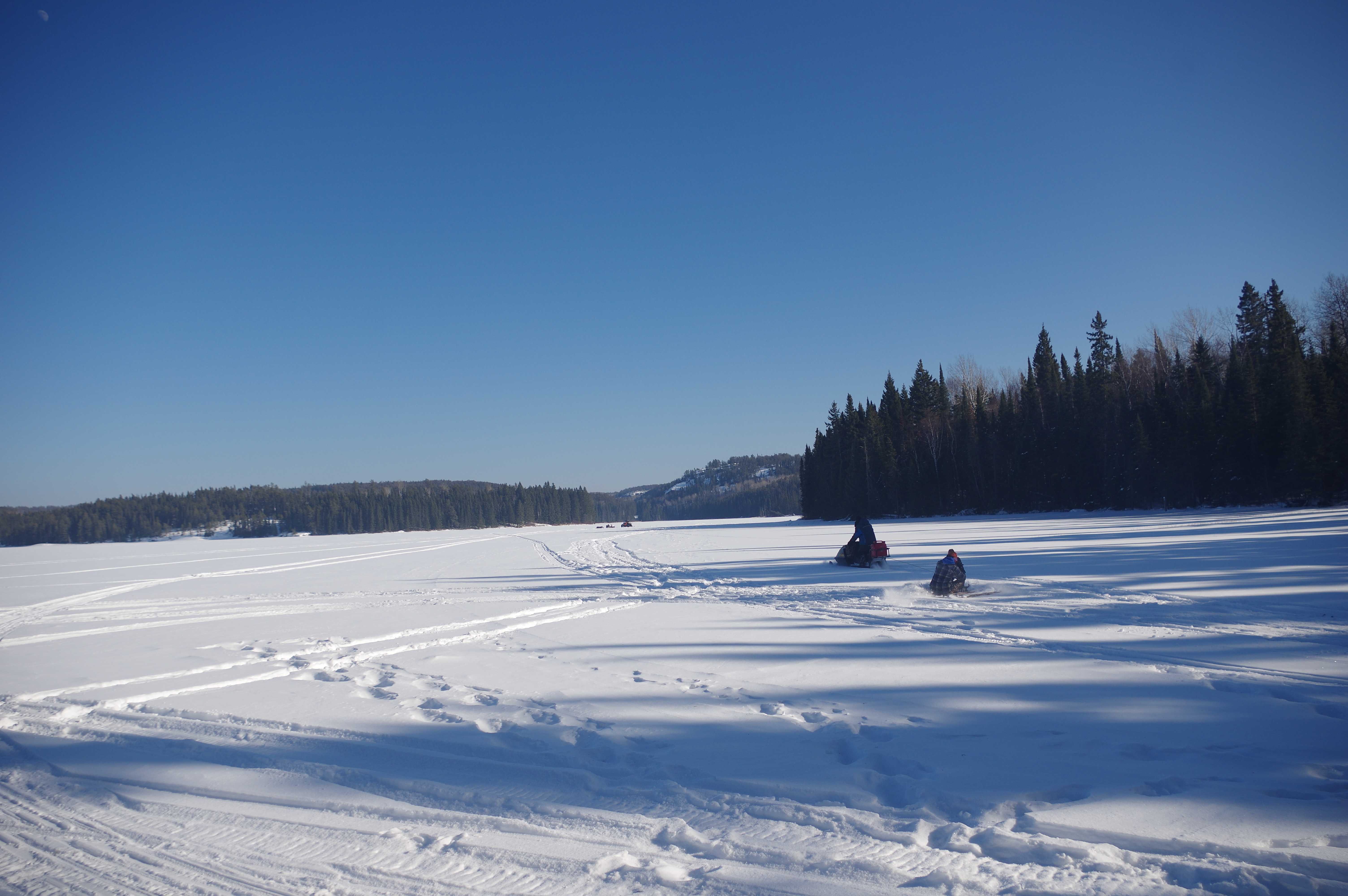 Access can also be done using a snowmobile or ATV.