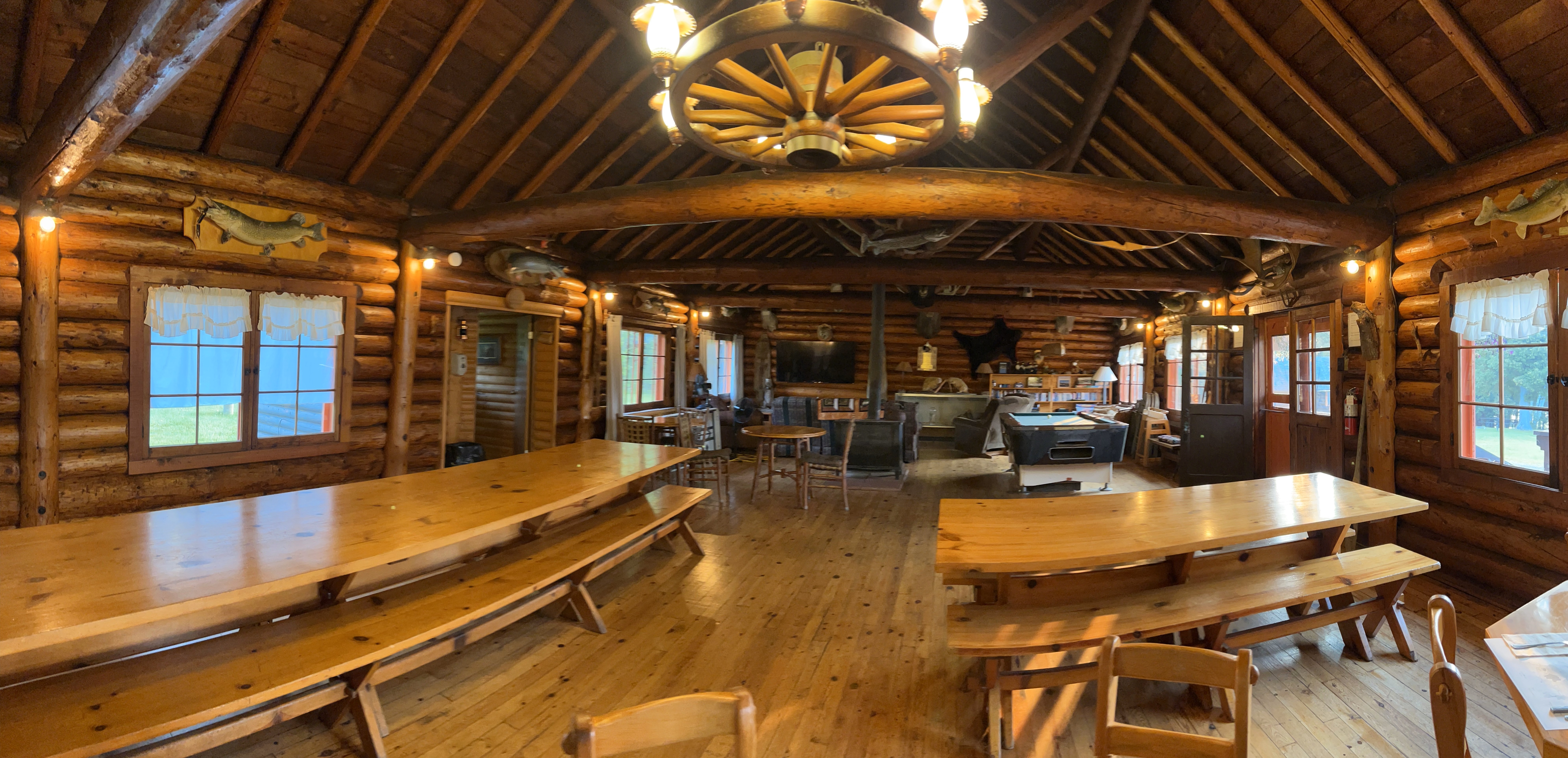 Dining Room for guests staying at Manotak Lodge on Perrault Lake.