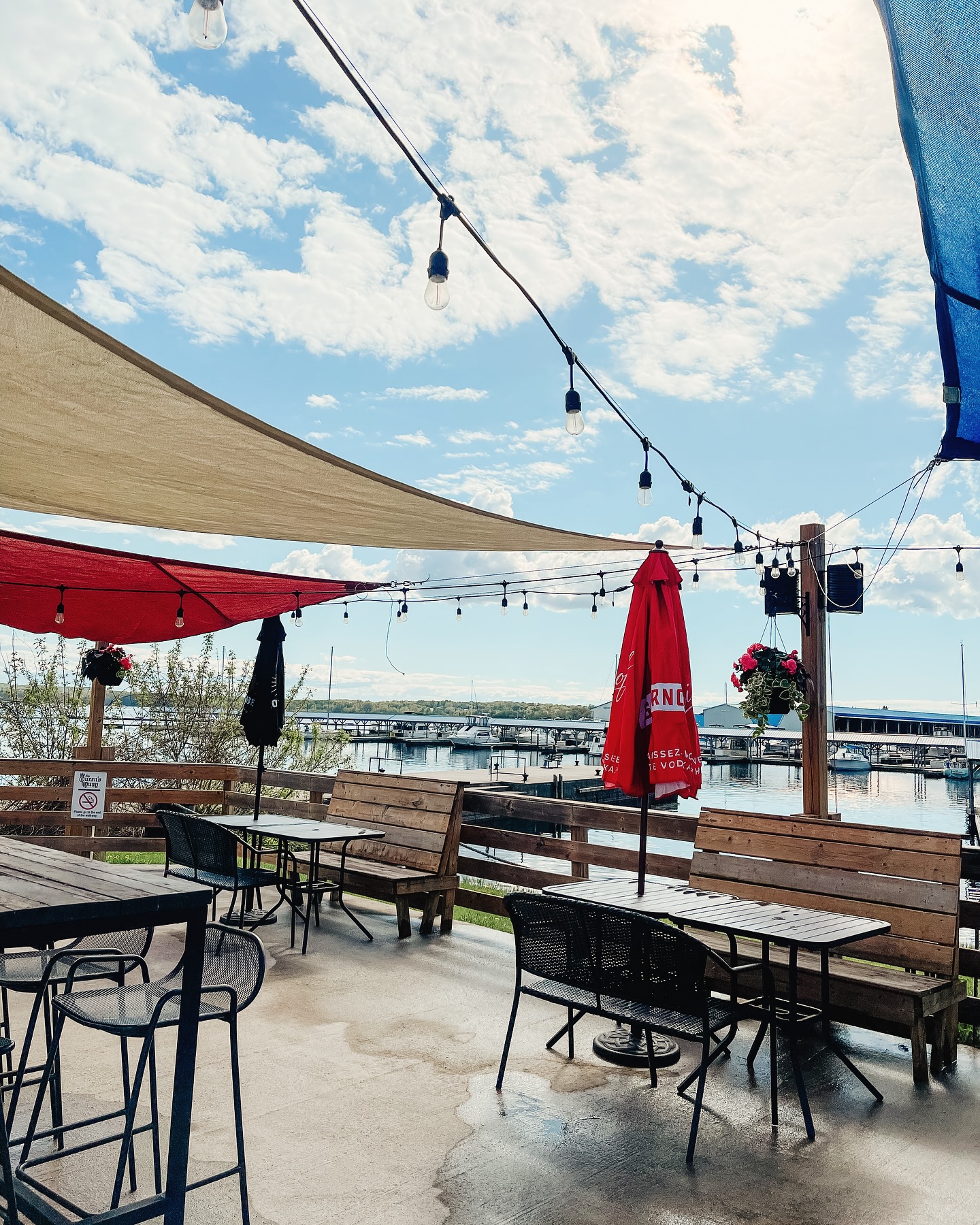 Restaurant patio on the water