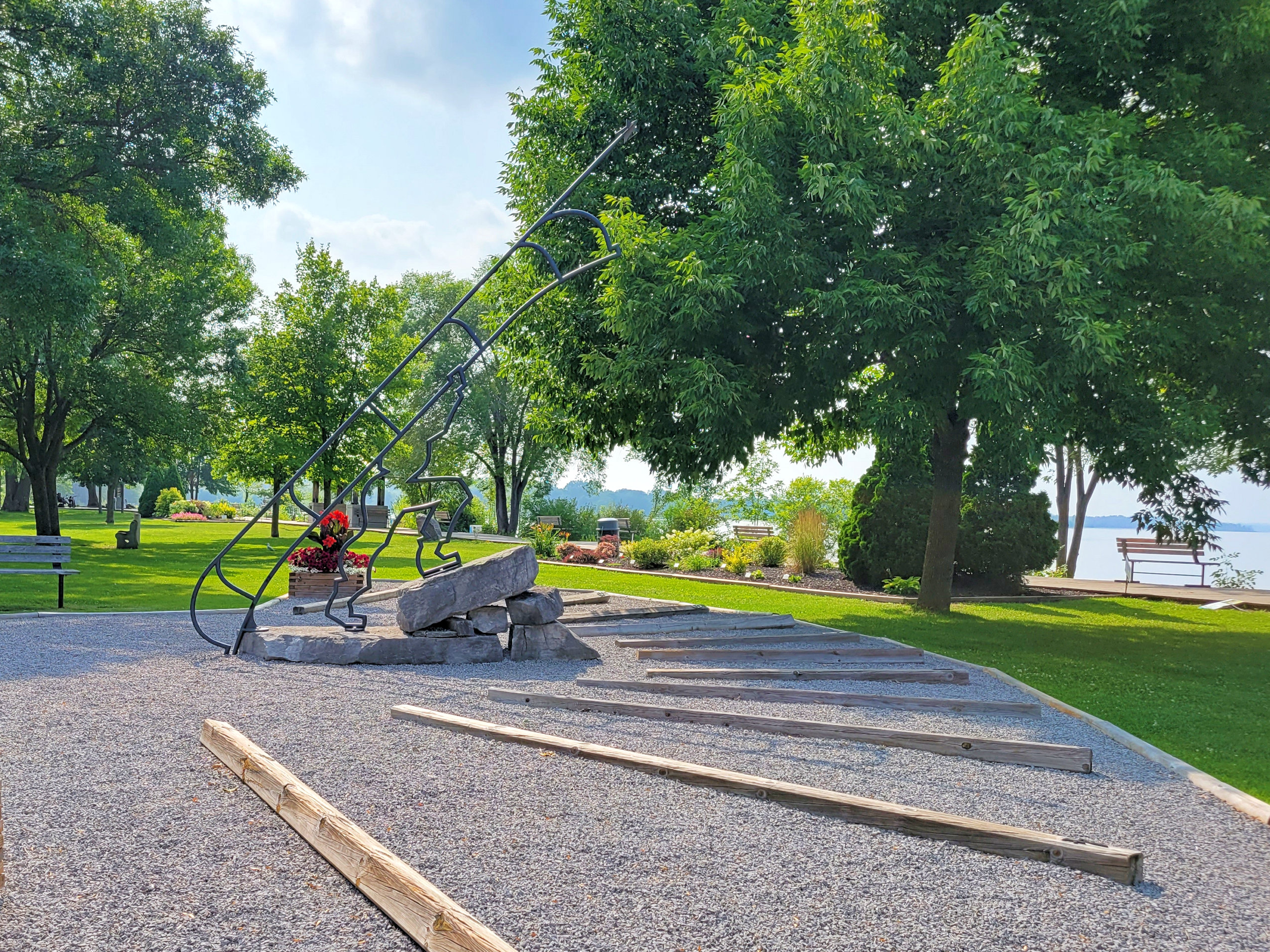 Portage Sundial at Pembroke Waterfront Park.  Credit: Josie Dinsmore