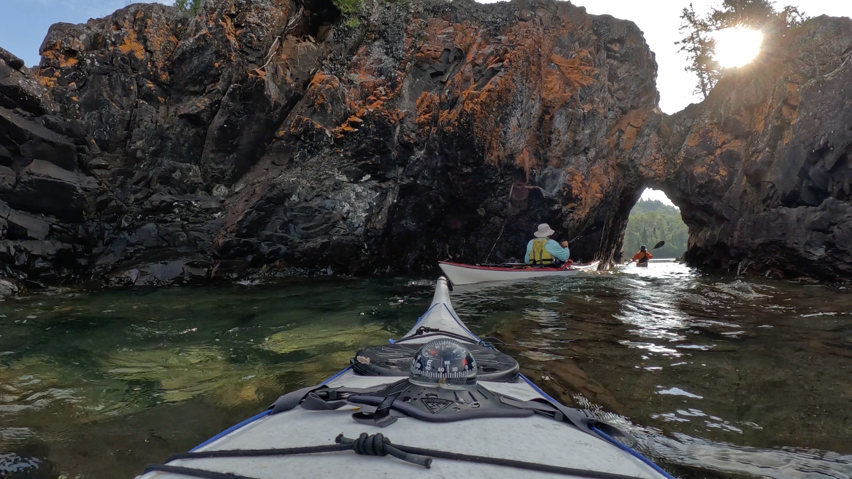 Sea kayaking the Lake Superior Marine Conservation Area. Credit: Marybeth | Paddle Adventurer | @paddleadventurer