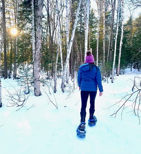 Snowshoe trails at Deer Lake Wilderness Retreat