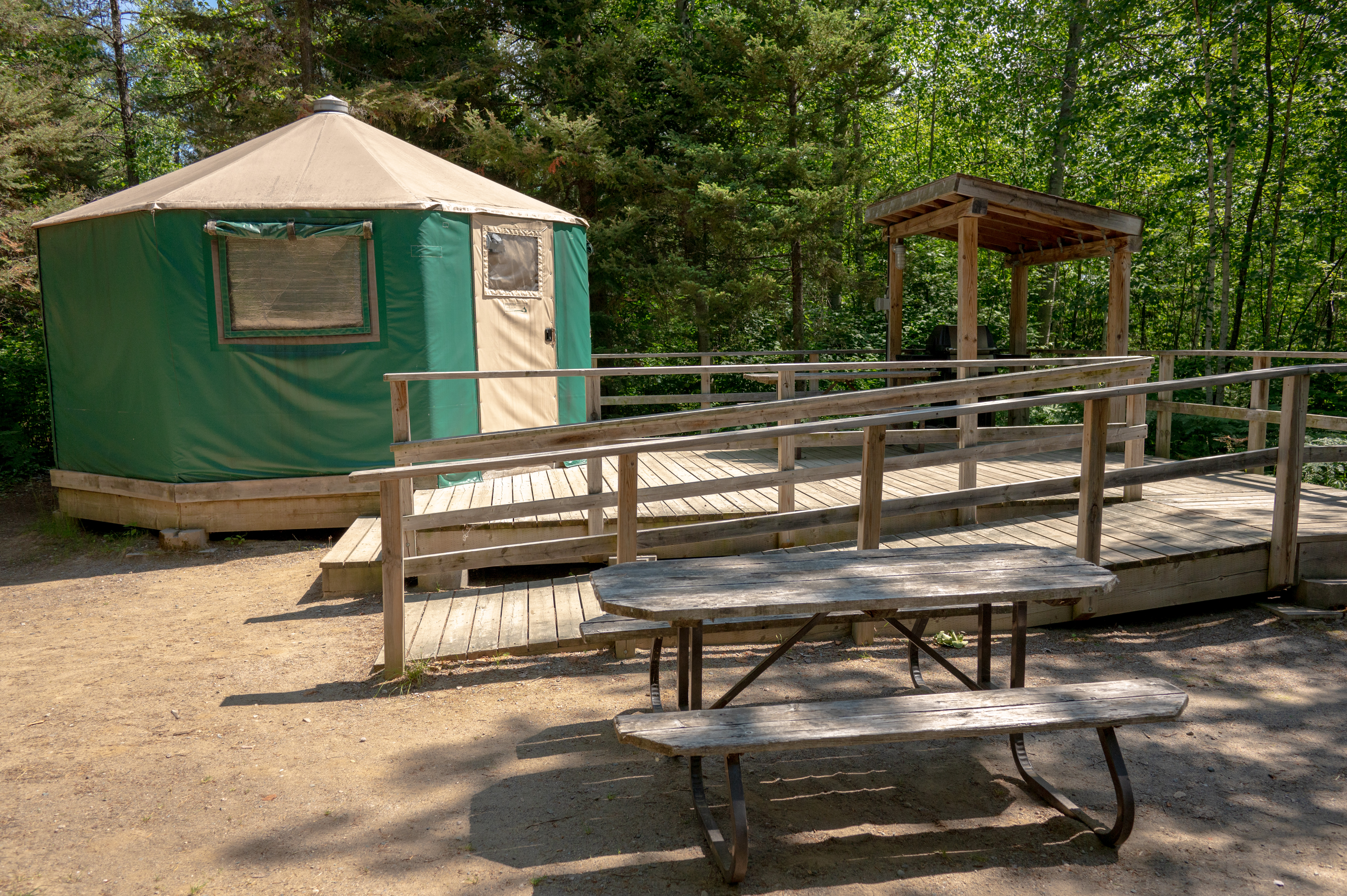 Yurt camping at Windy Lake Provincial Park. • Photo: Ontario Parks