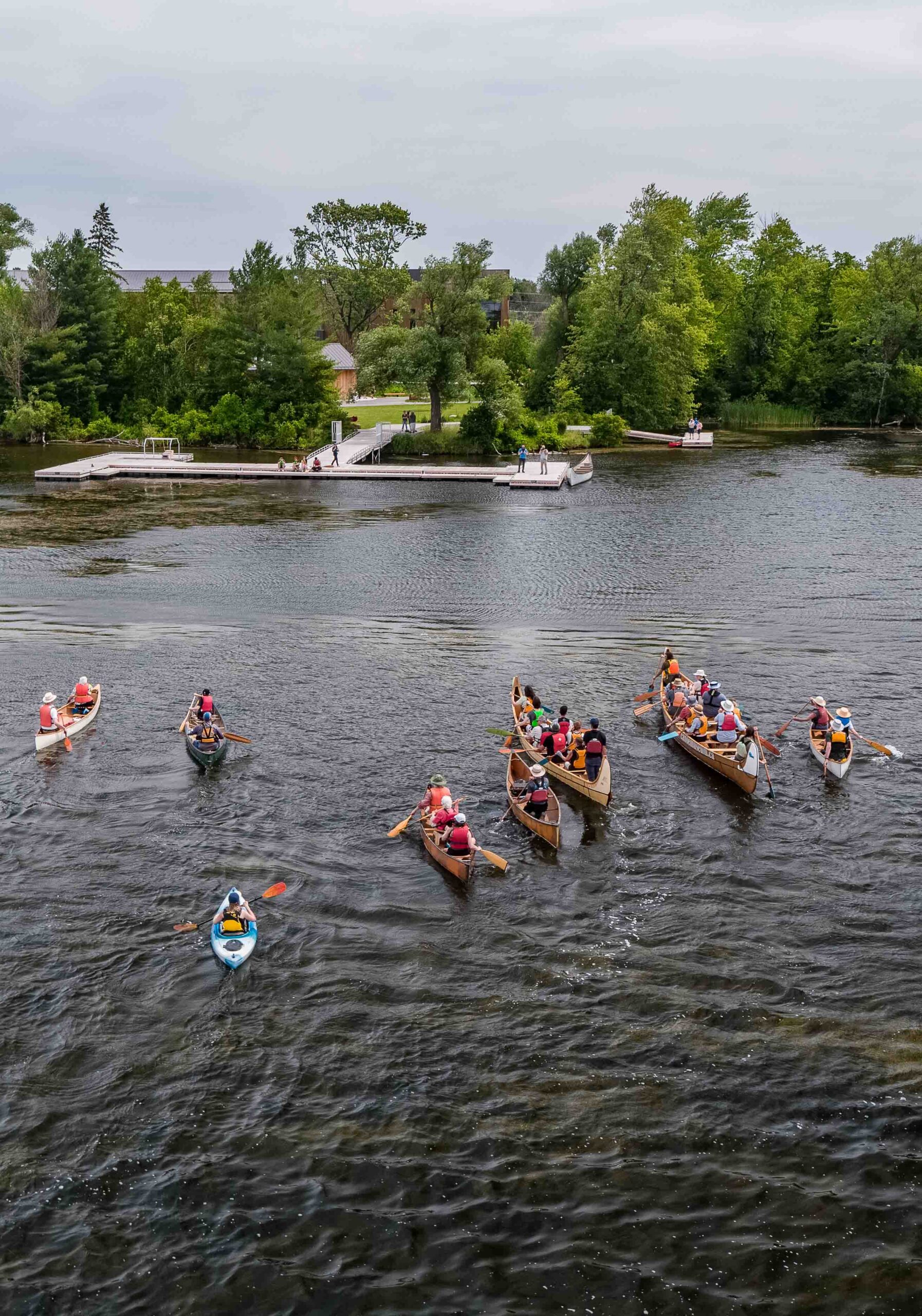 flottila on canoe day Canada Canoe Museum